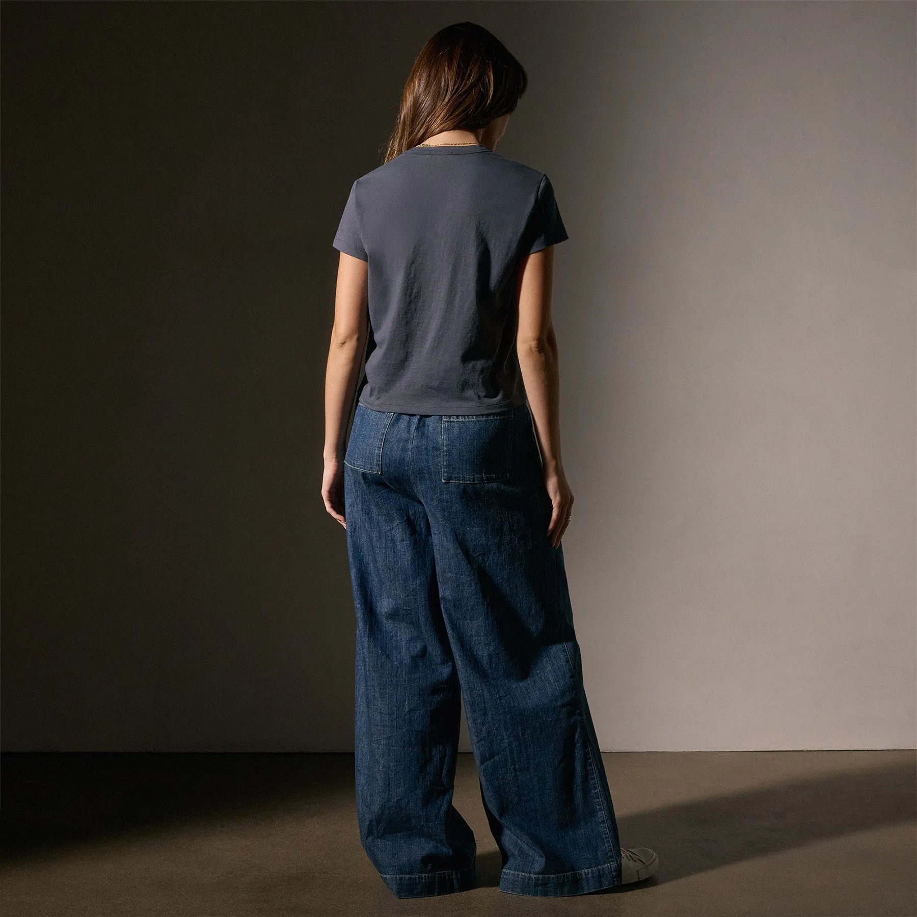 Cotton Linen Retro Pocket Tee - Asphalt sold by James Perse product image thumbnail 4