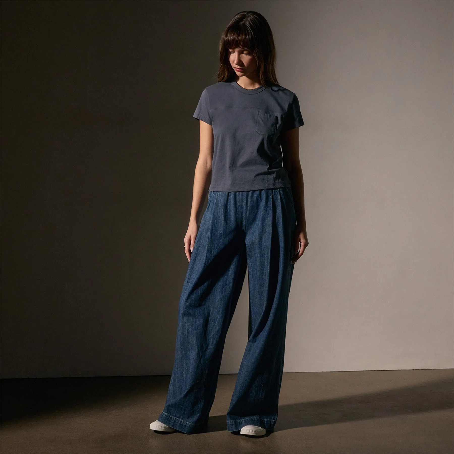 Cotton Linen Retro Pocket Tee - Asphalt sold by James Perse product image thumbnail 3