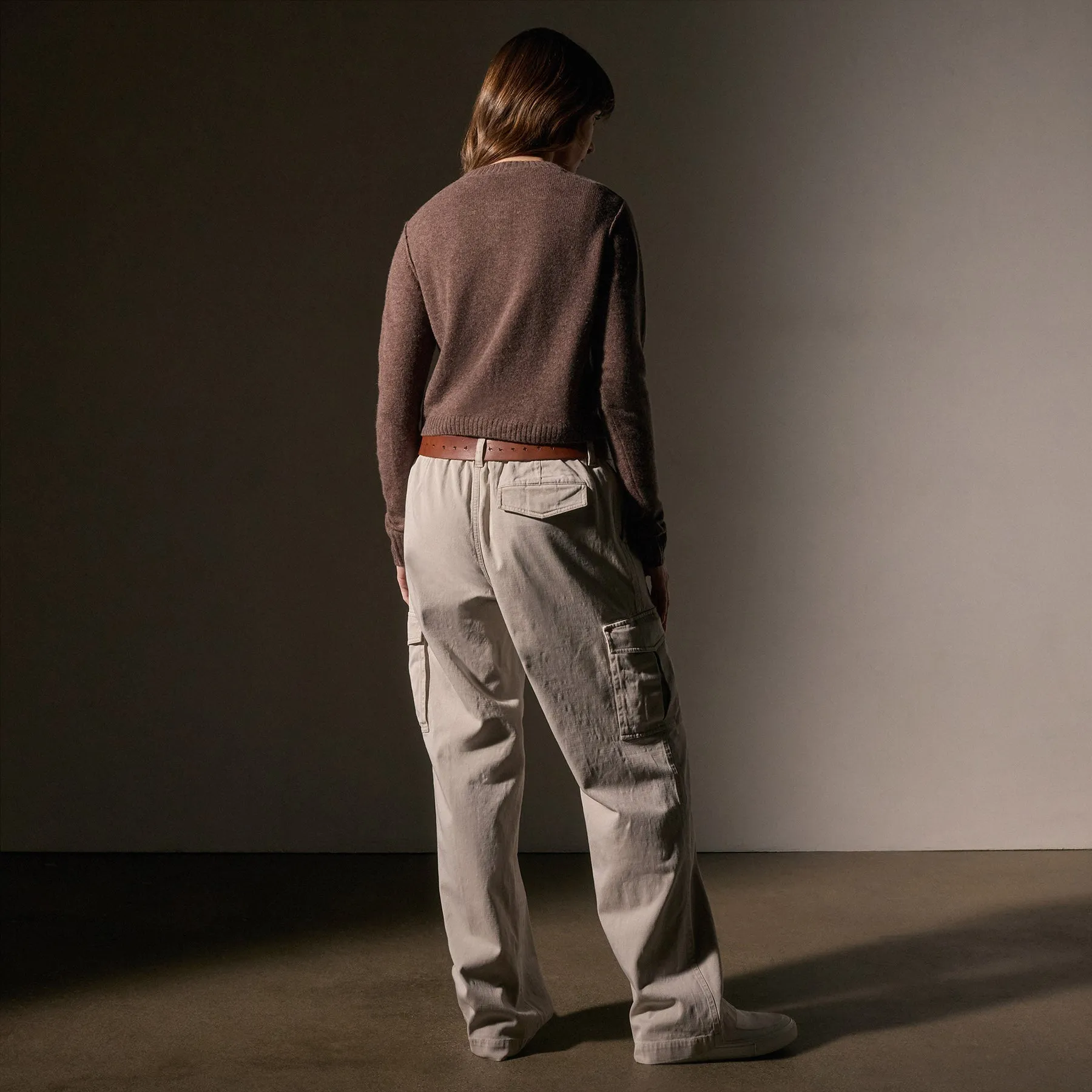 Soft Featherweight Cashmere Cardigan - Brown Stone sold by James Perse product image thumbnail 4