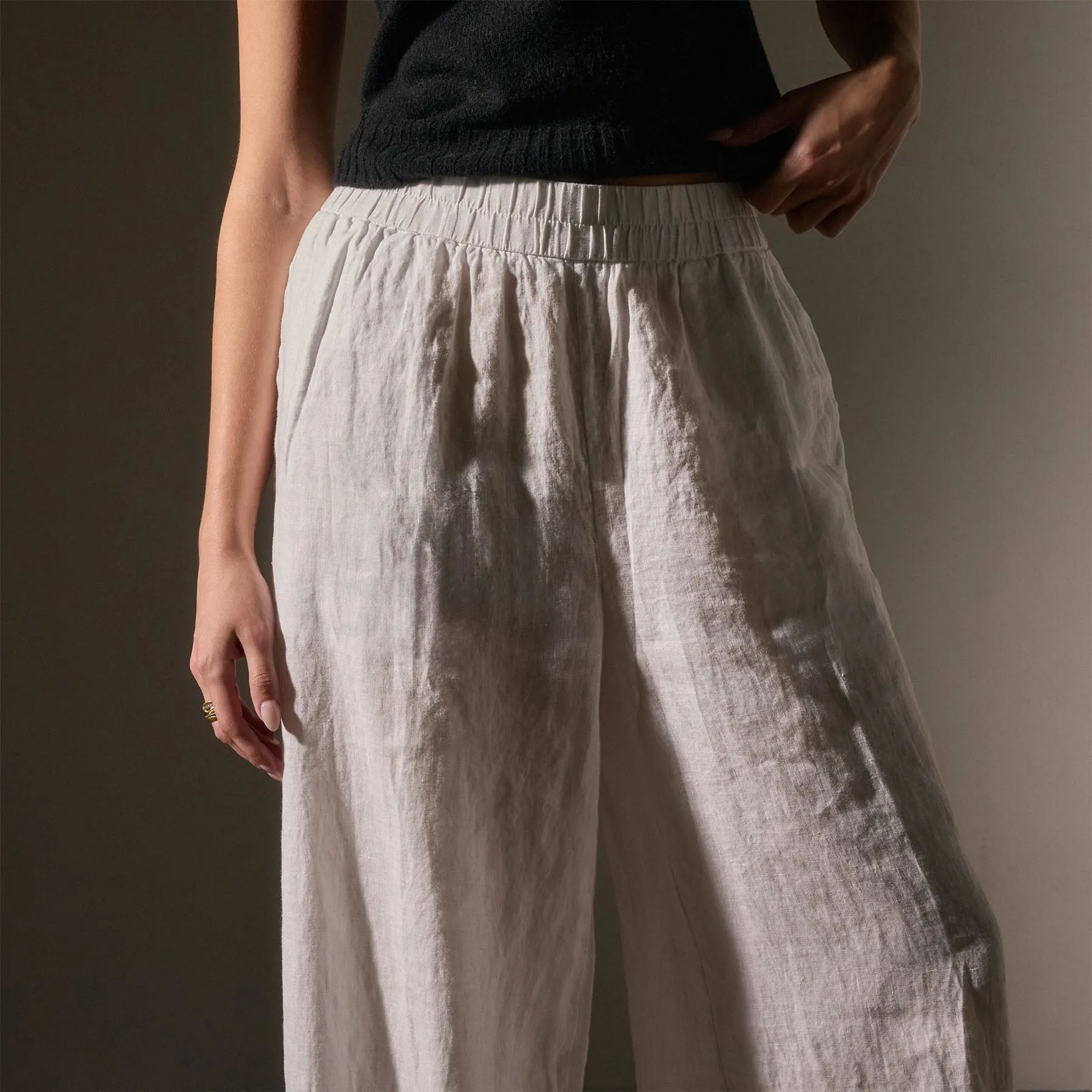 Lightweight Linen Wide Leg Pant - White sold by James Perse product image thumbnail 2
