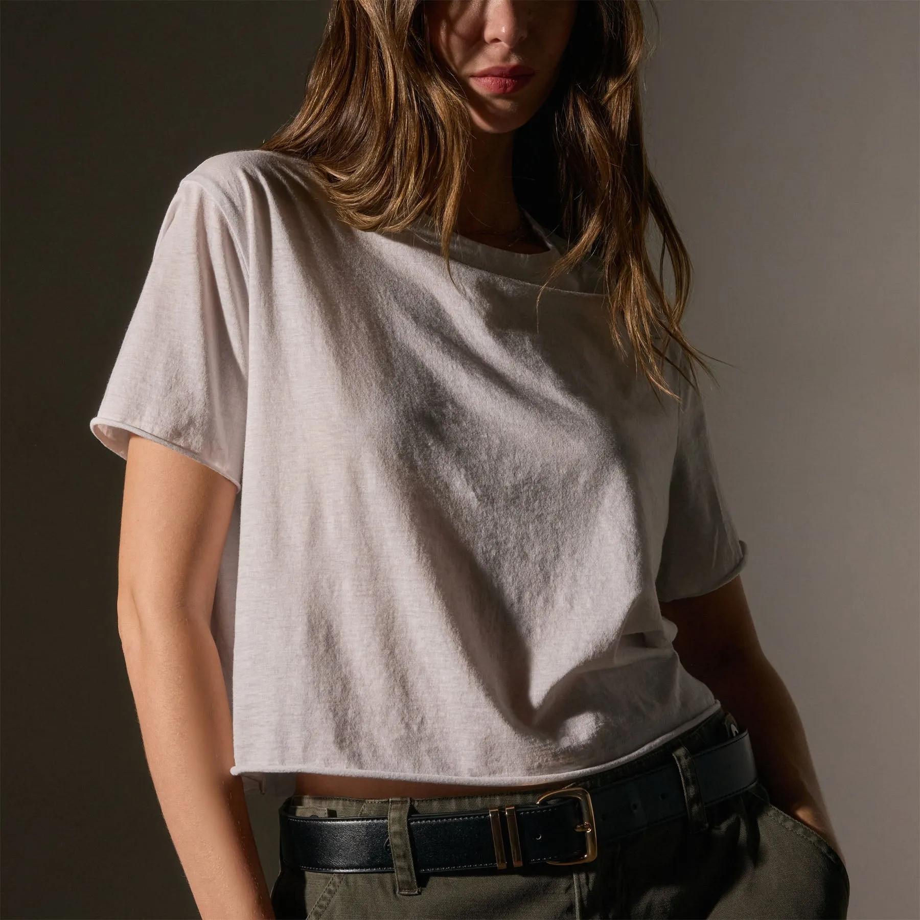 Cotton Linen Silk Tee - Light Mist sold by James Perse product image thumbnail 2