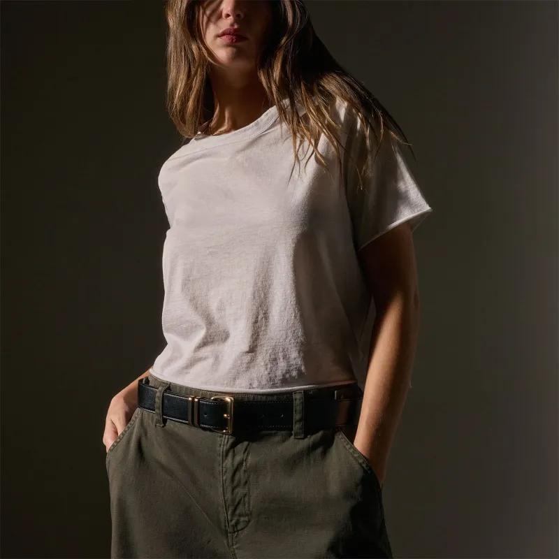 Cotton Linen Silk Tee - Light Mist sold by James Perse