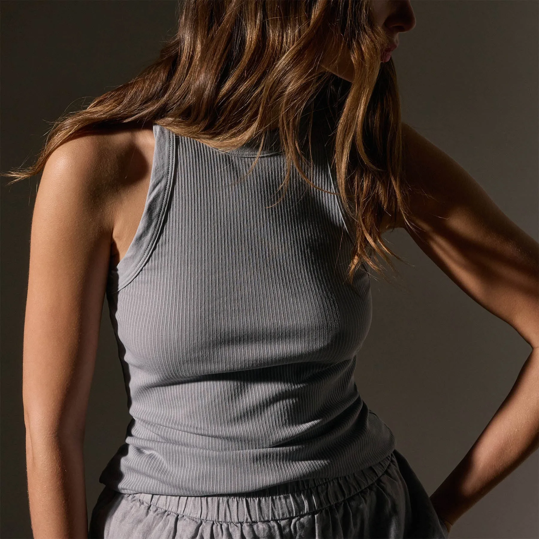 Sunset Tank - Grey Sky Pigment sold by James Perse product image thumbnail 2