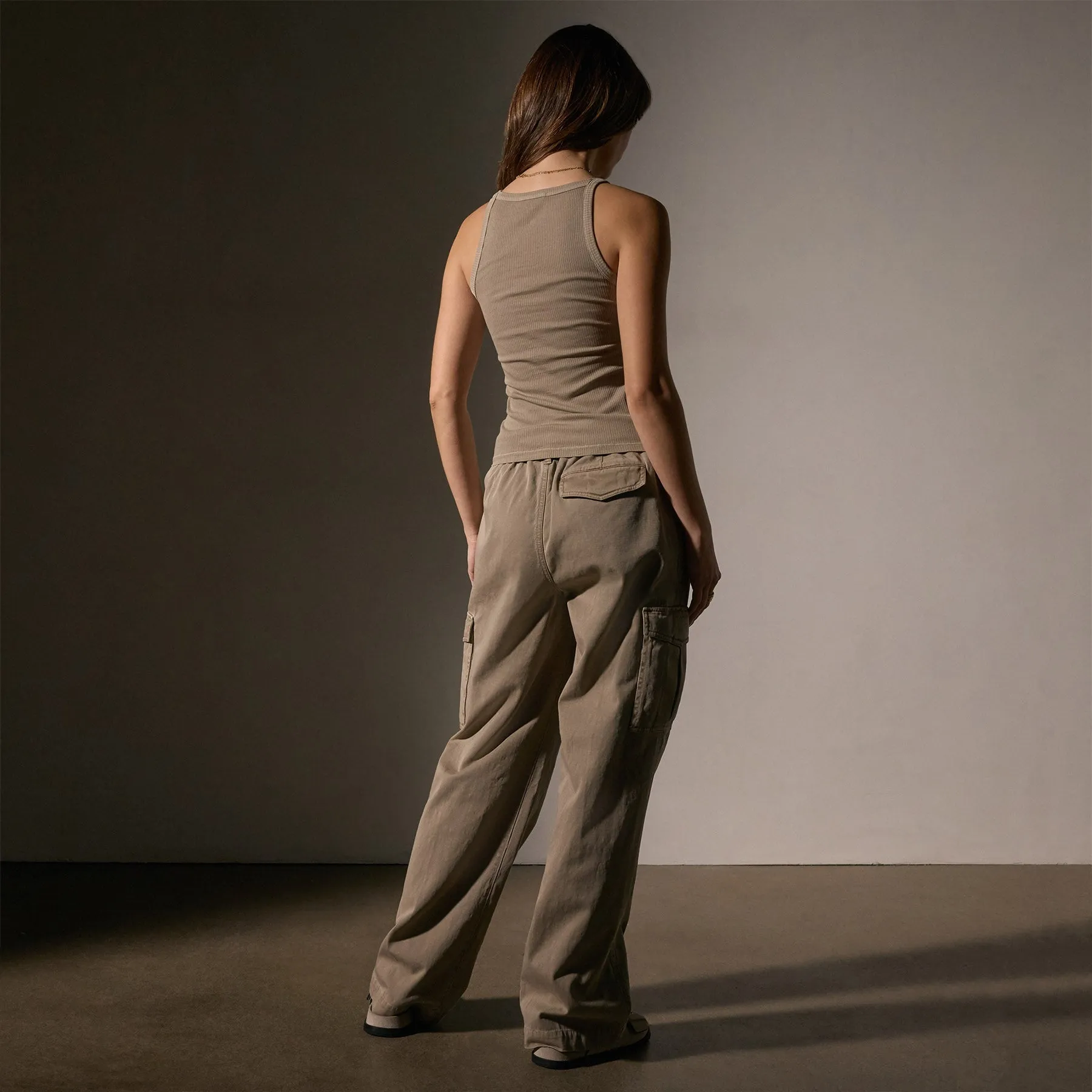 Ribbed High Neck Cami - Overcast Pigment sold by James Perse product image thumbnail 4