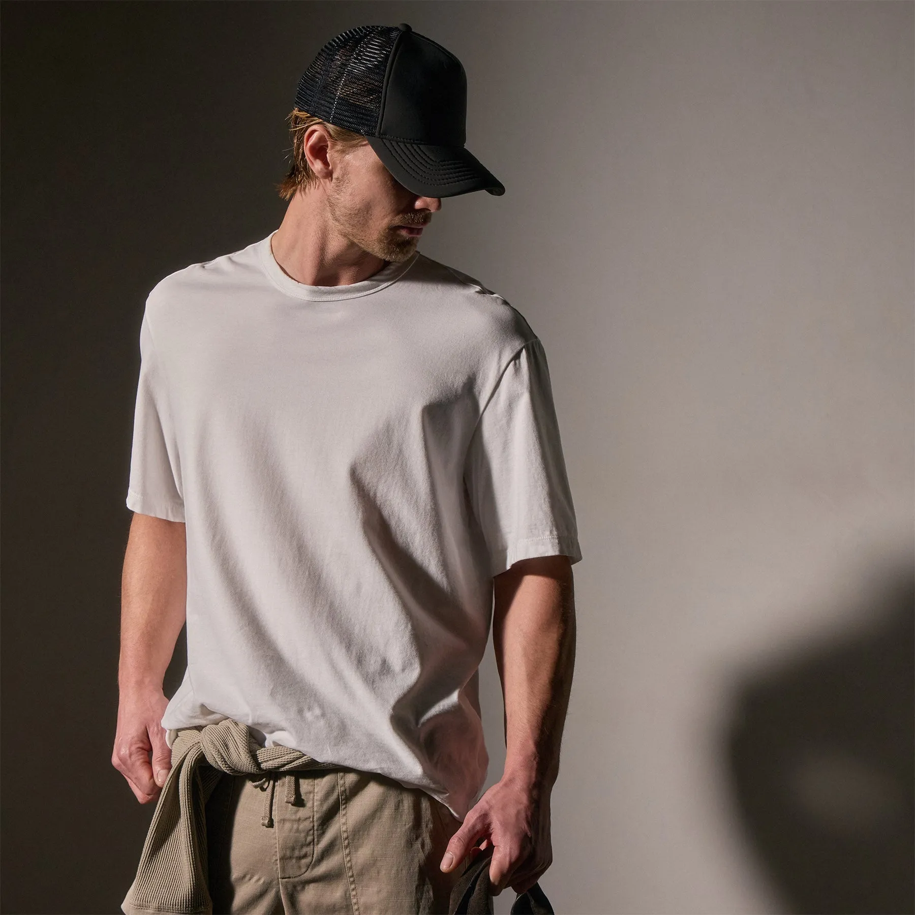 Heavy Luxe Jersey Oversized Crew - White sold by James Perse product image thumbnail 2