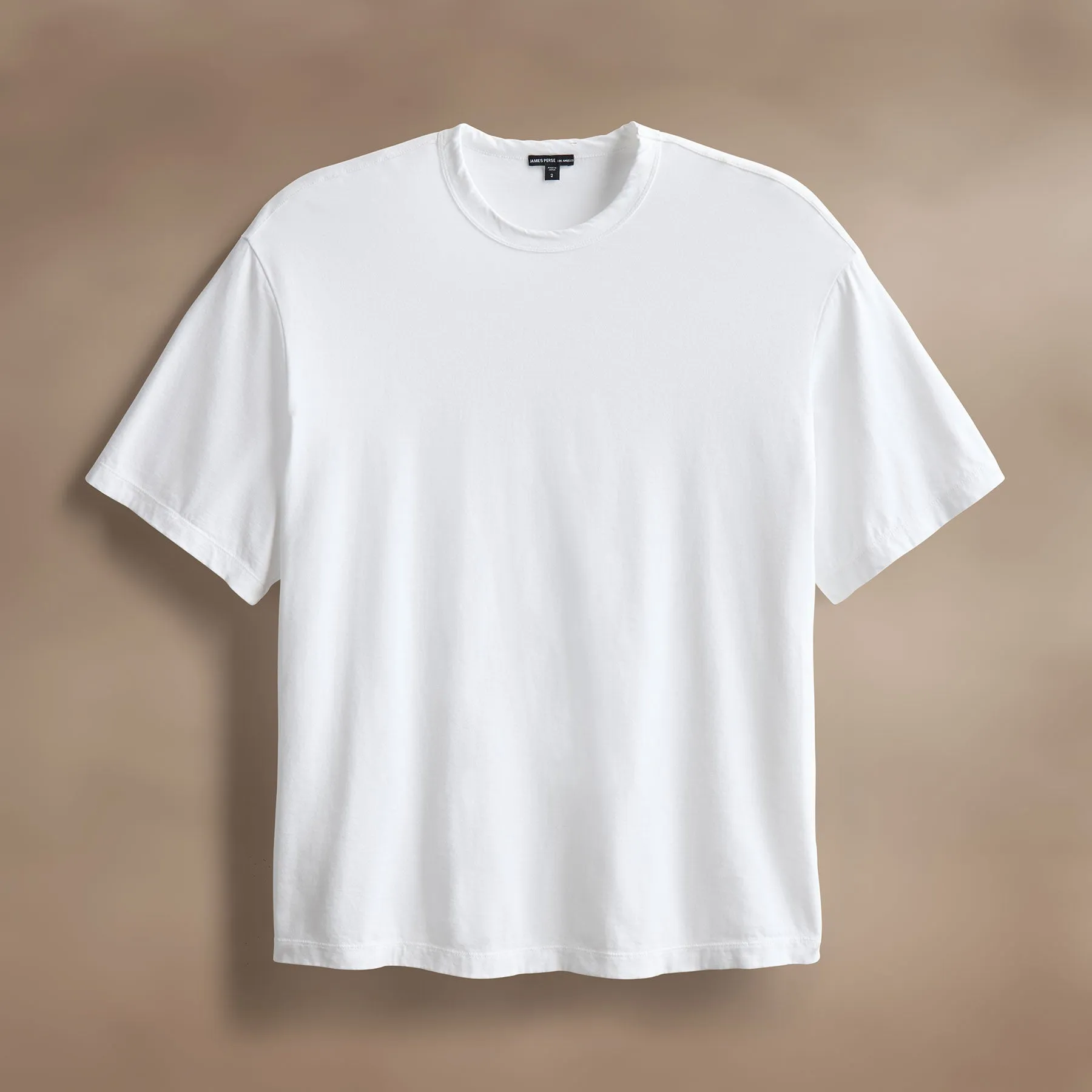 Heavy Luxe Jersey Oversized Crew - White sold by James Perse