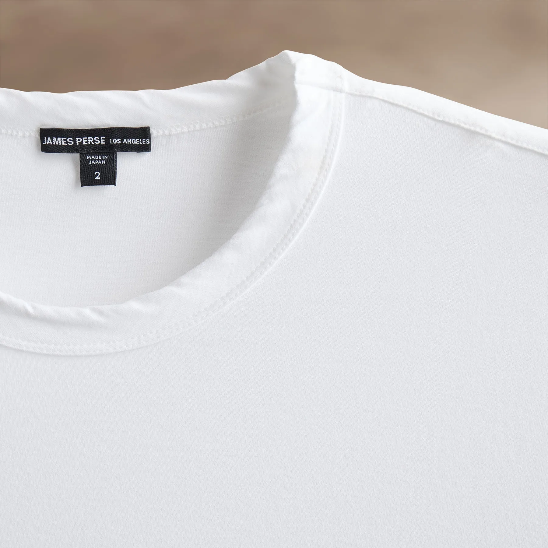 Heavy Luxe Jersey Oversized Crew - White sold by James Perse product image thumbnail 5