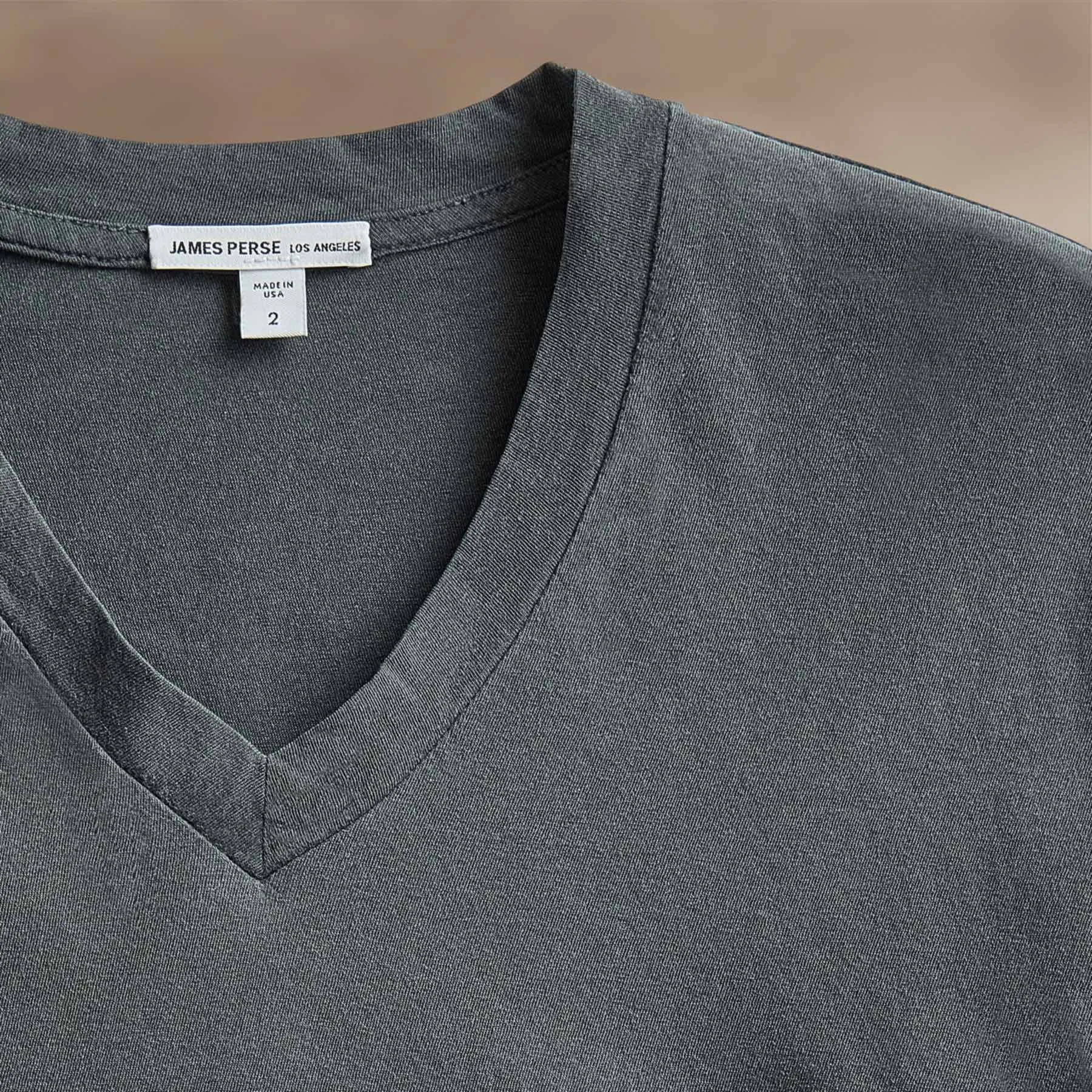 Short Sleeve V Neck - Asphalt Pigment sold by James Perse product image thumbnail 2