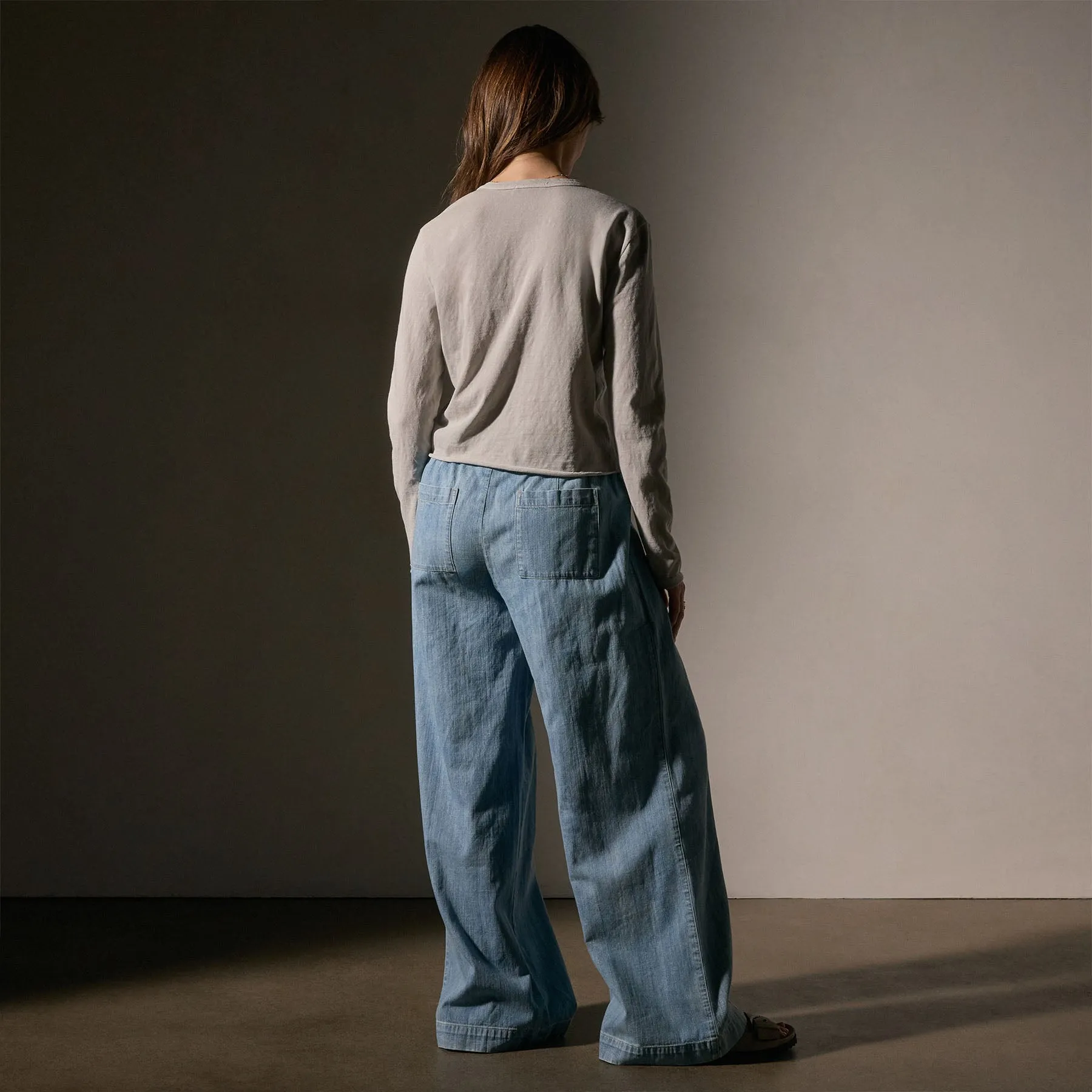 Slub Jersey Long Sleeve Henley - Salt Pigment sold by James Perse product image thumbnail 4