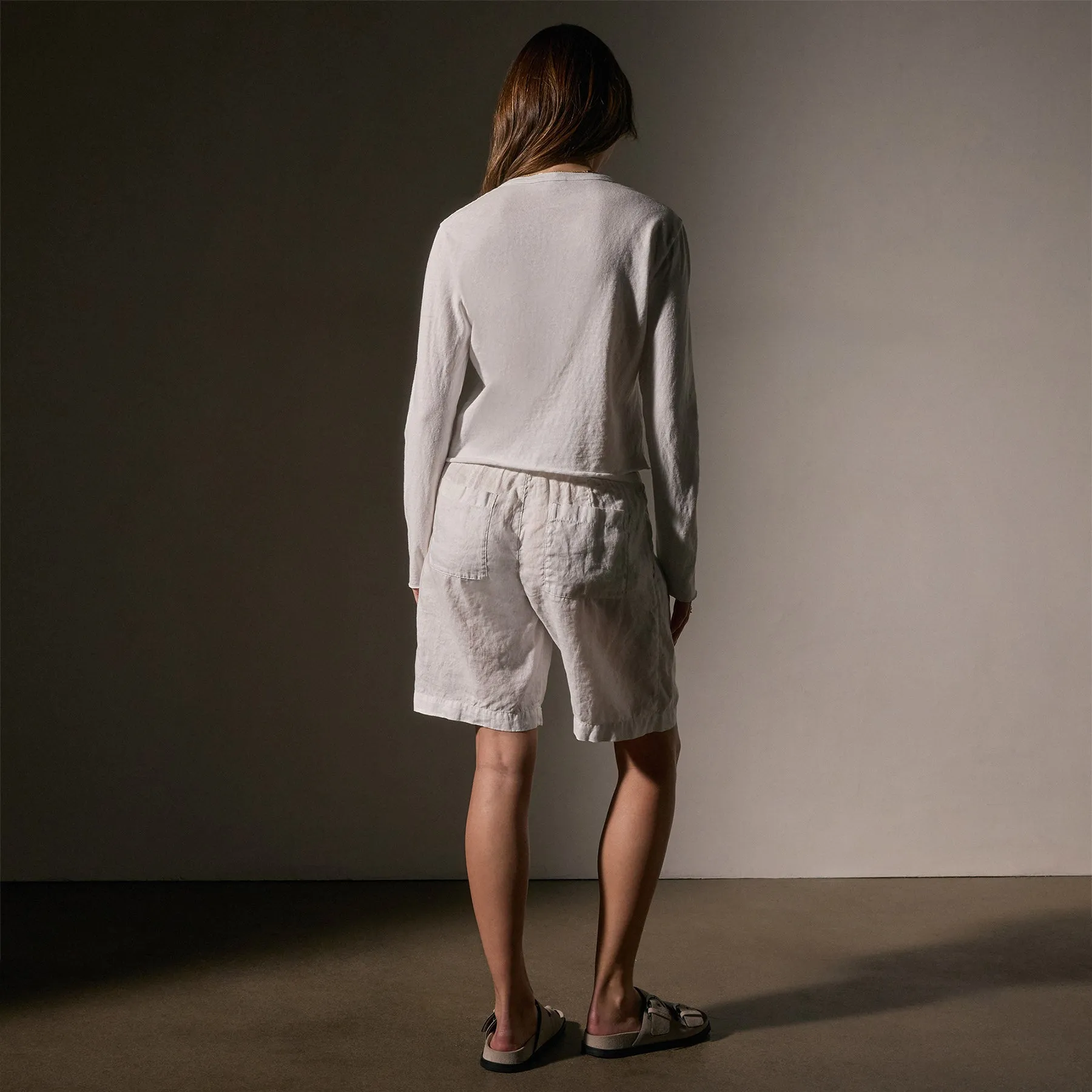 Slub Jersey Long Sleeve Henley - White sold by James Perse product image thumbnail 5