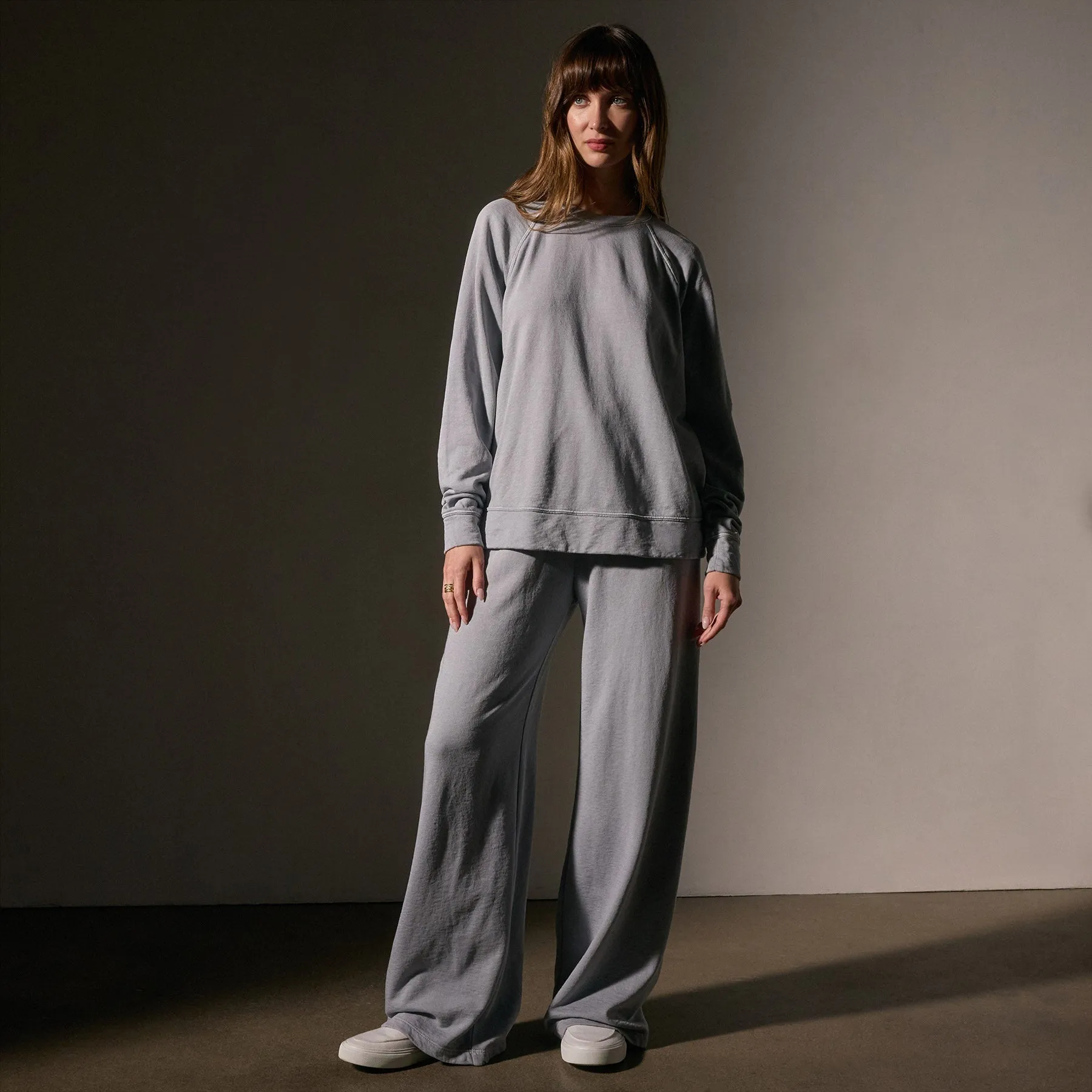 Vintage French Terry Relaxed Sweatshirt - Grey Sky Pigment sold by James Perse product image thumbnail 3