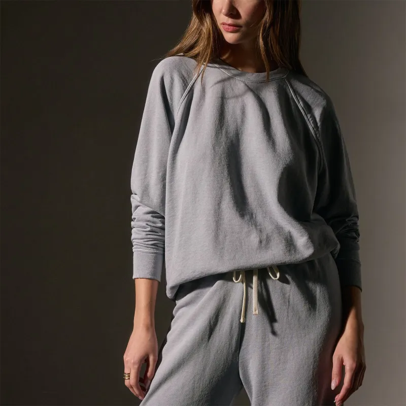 Vintage French Terry Relaxed Sweatshirt - Grey Sky Pigment sold by James Perse