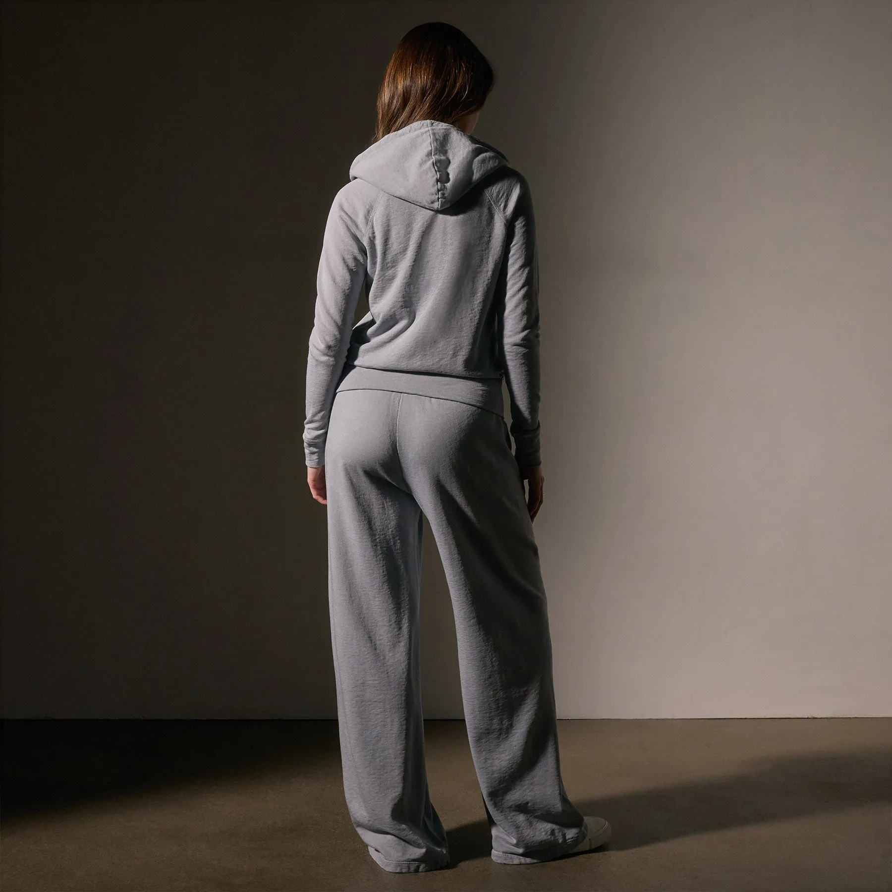 Vintage French Terry Zip Up Hoodie - Grey Sky Pigment sold by James Perse product image thumbnail 4