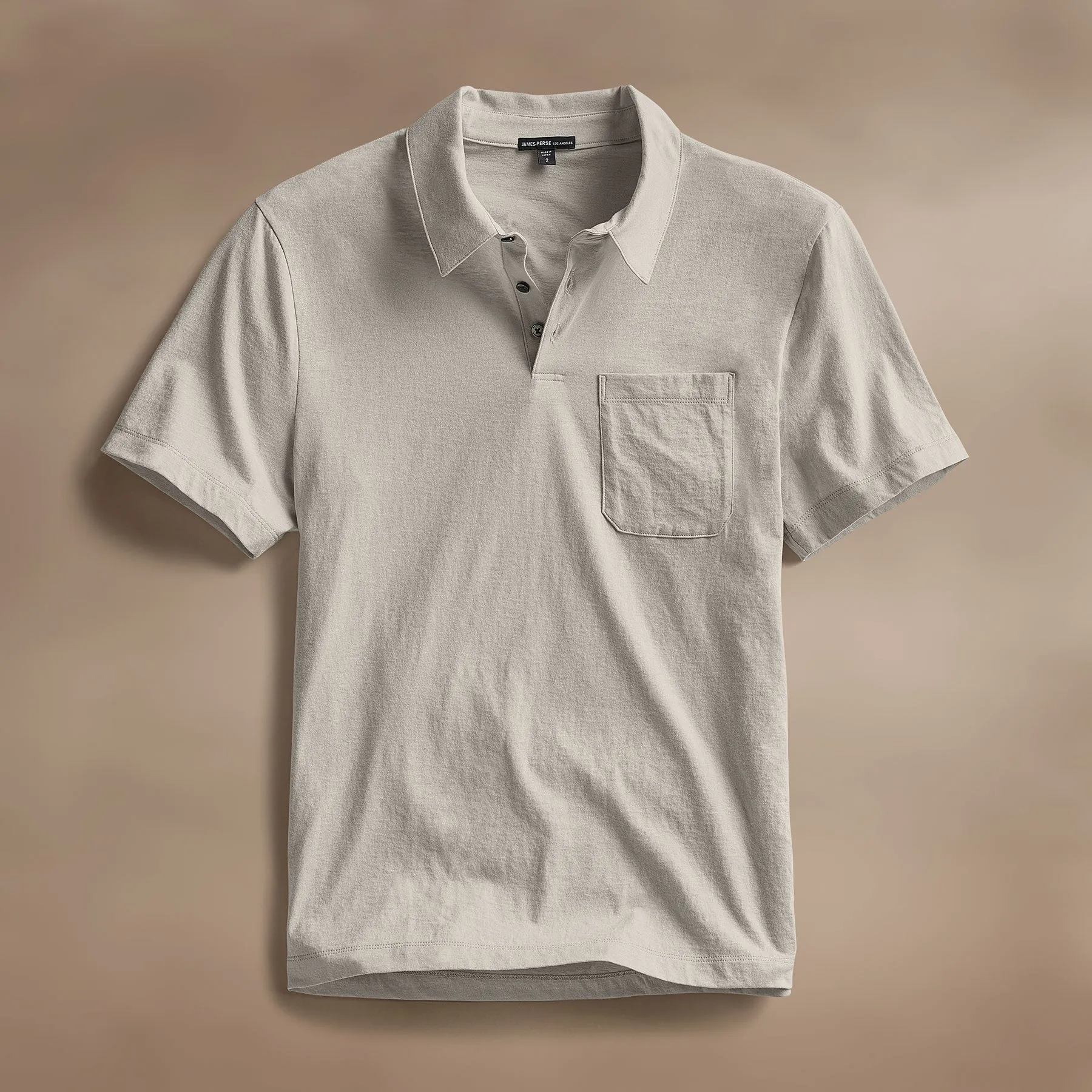Cotton Linen Pocket Polo - Salt sold by James Perse