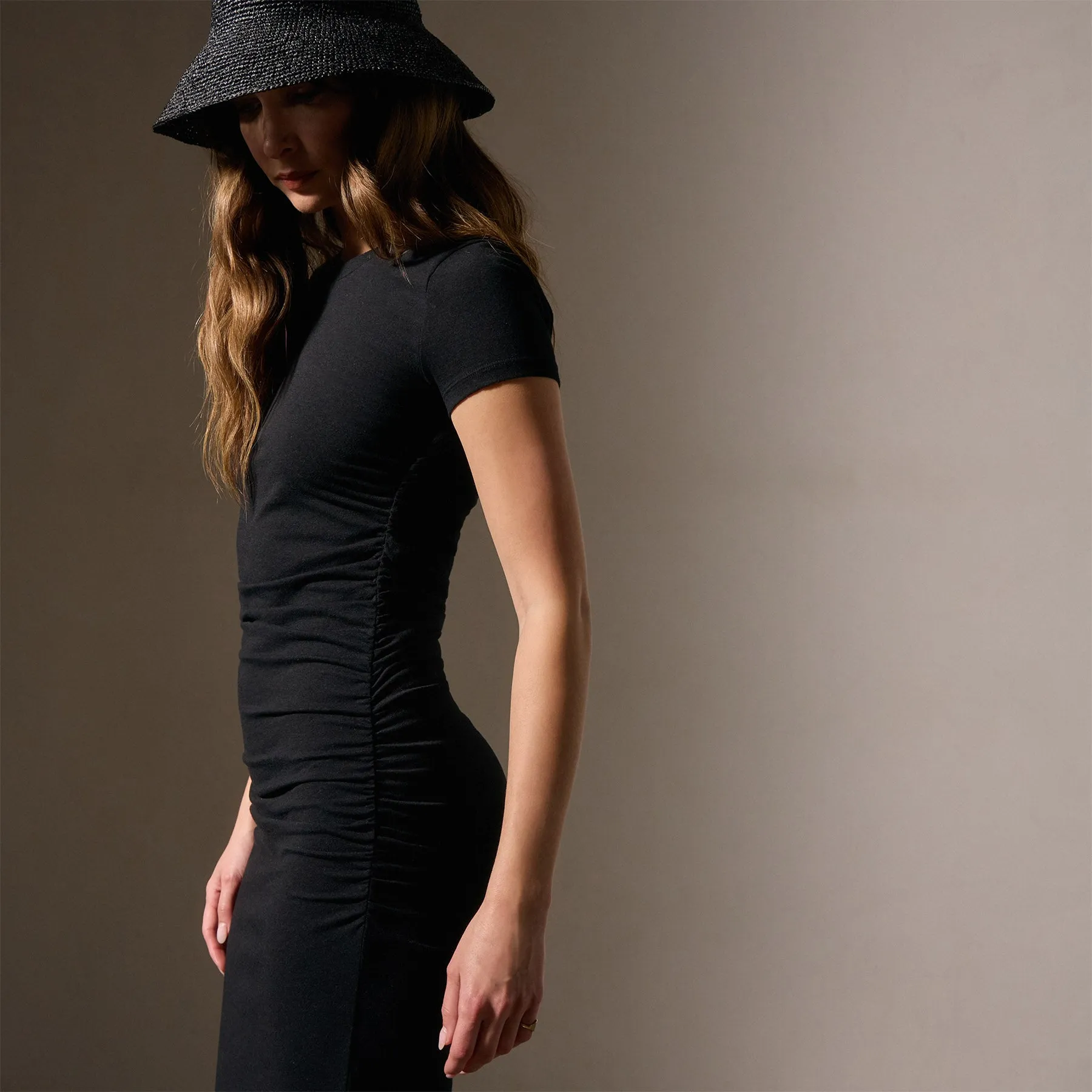 Ruched T Shirt Dress - Black sold by James Perse product image thumbnail 2