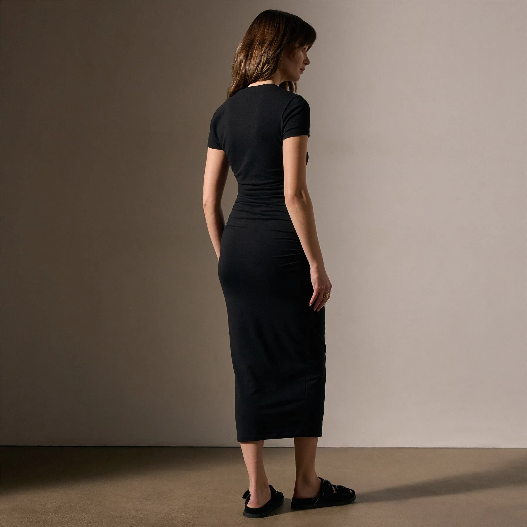 Ruched T Shirt Dress - Black sold by James Perse product image thumbnail 4