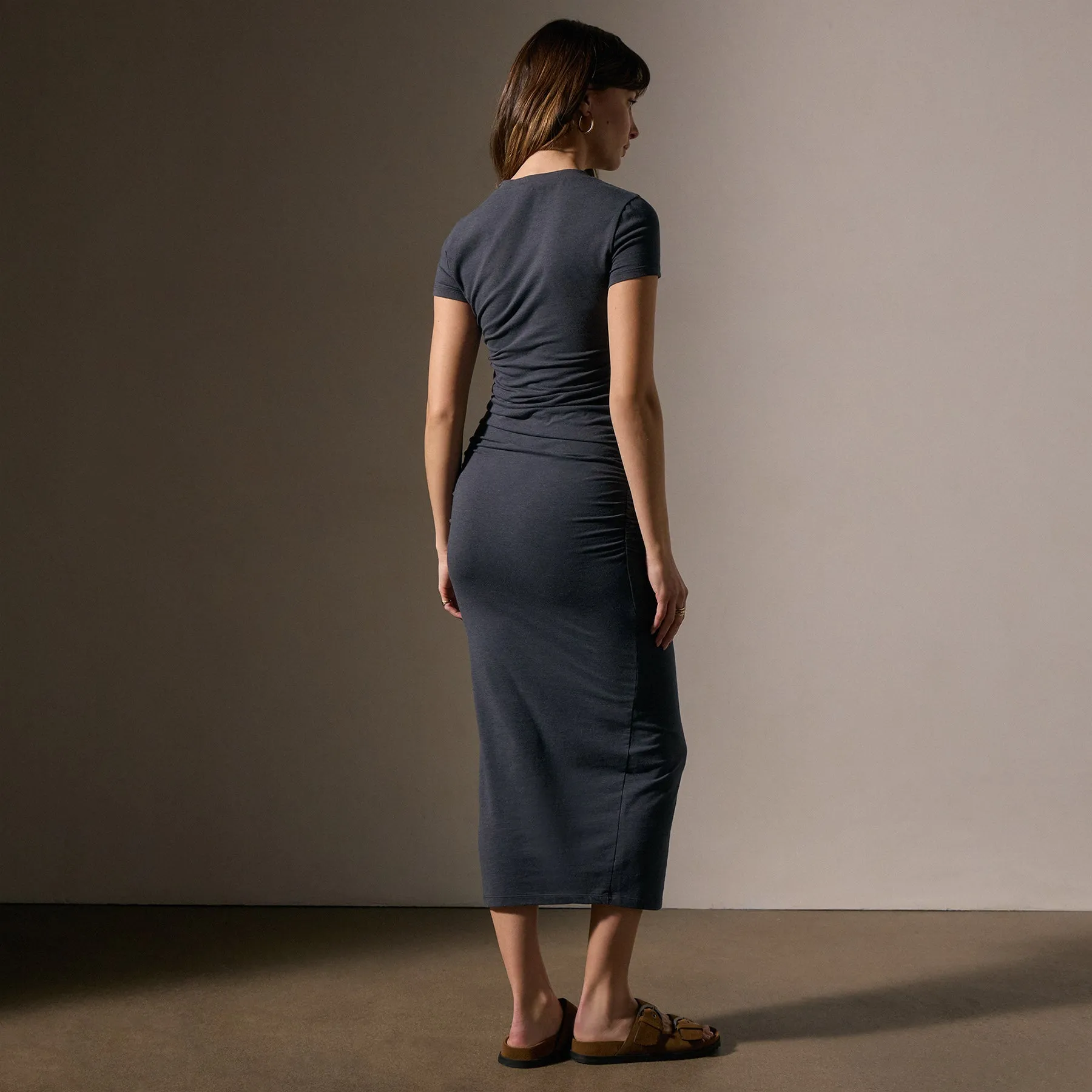 Ruched T Shirt Dress - Asphalt sold by James Perse product image thumbnail 4