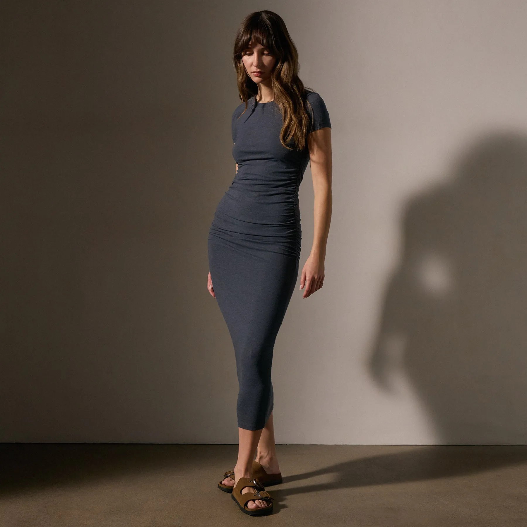 Ruched T Shirt Dress - Asphalt sold by James Perse product image thumbnail 3