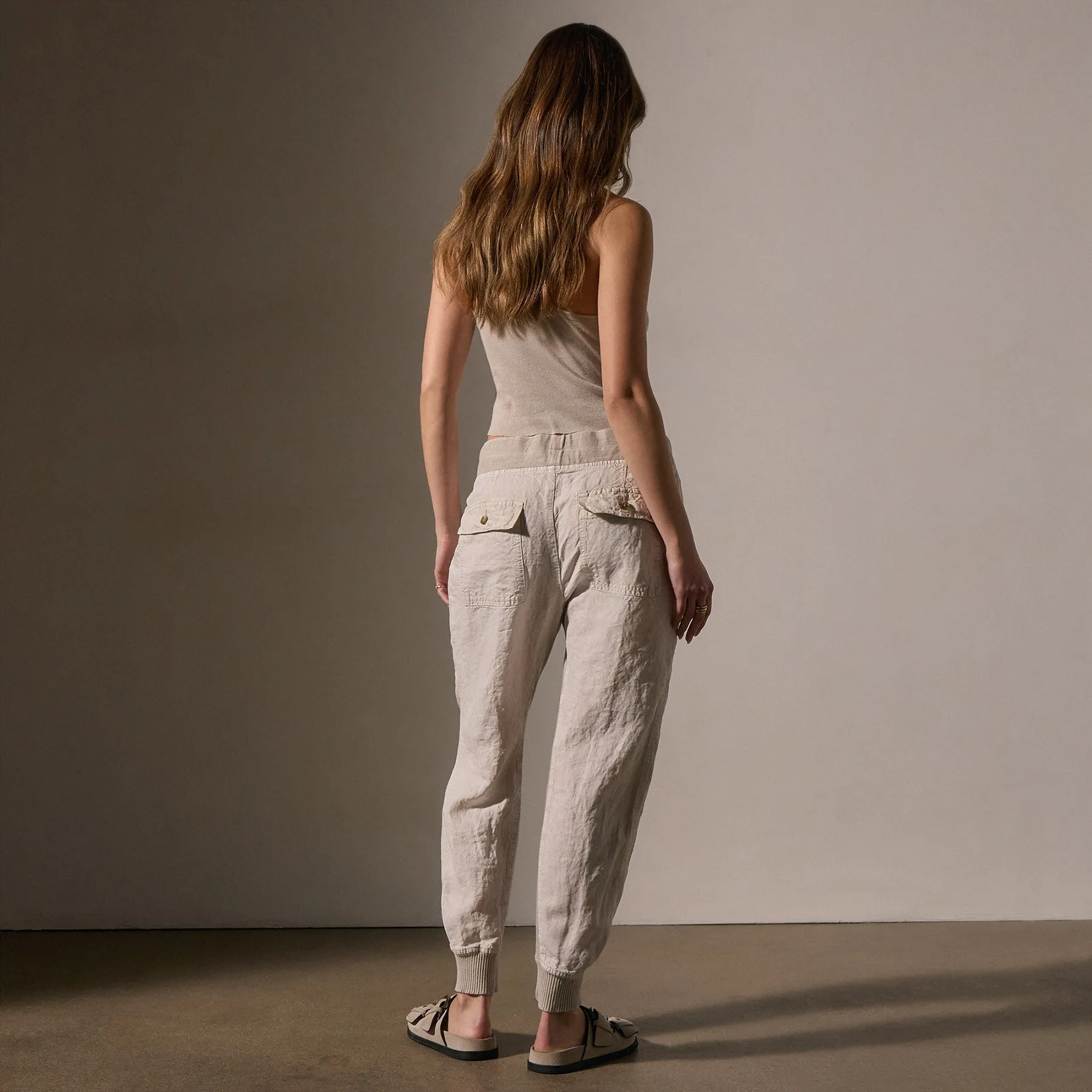 Linen Mixed Media Pant - Salt Pigment sold by James Perse product image thumbnail 4