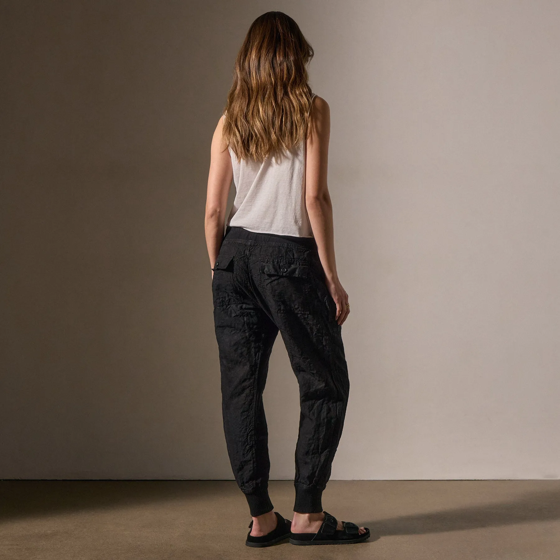 Linen Mixed Media Pant - Black sold by James Perse product image thumbnail 4