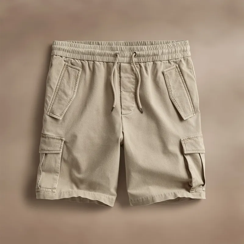 Woven Cotton Terry Cargo Short - Overcast Pigment sold by James Perse