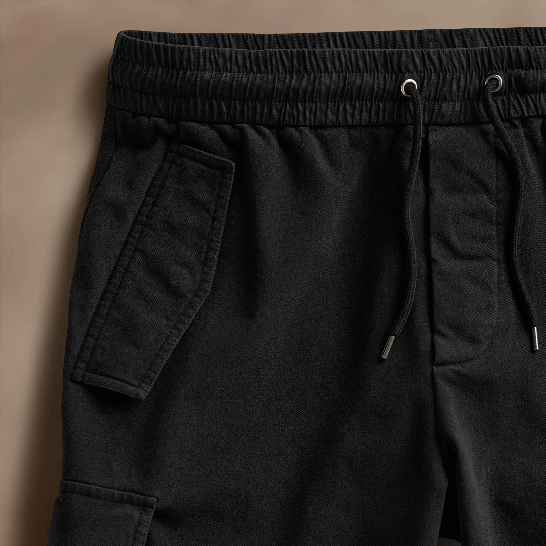 Woven Cotton Terry Cargo Short - Black sold by James Perse product image thumbnail 4