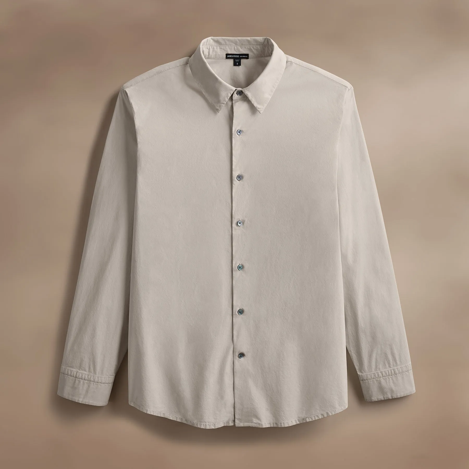 Stretch Poplin Shirt - Salt sold by James Perse