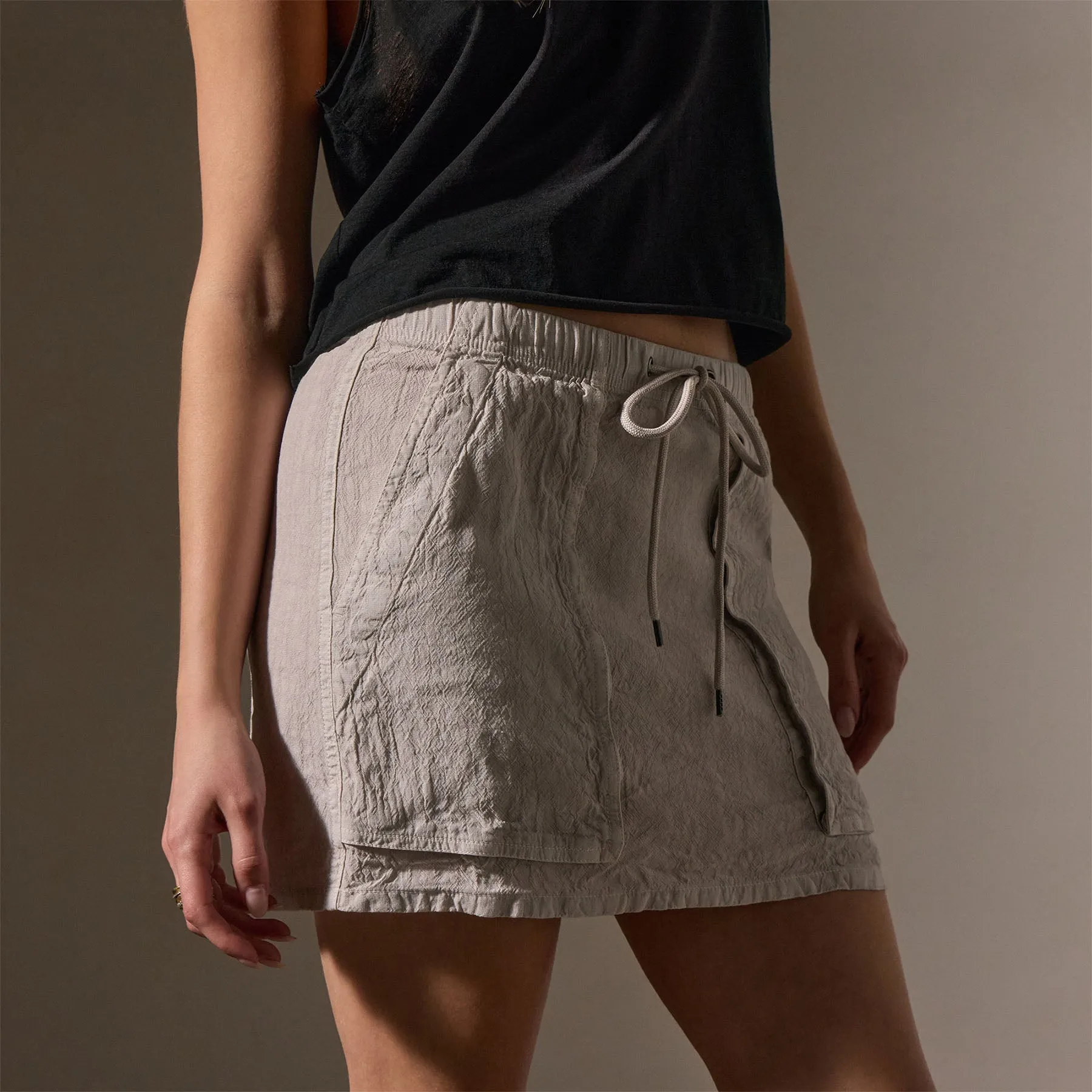 Linen Blend Utility Skirt - Nimbus Pigment sold by James Perse product image thumbnail 2