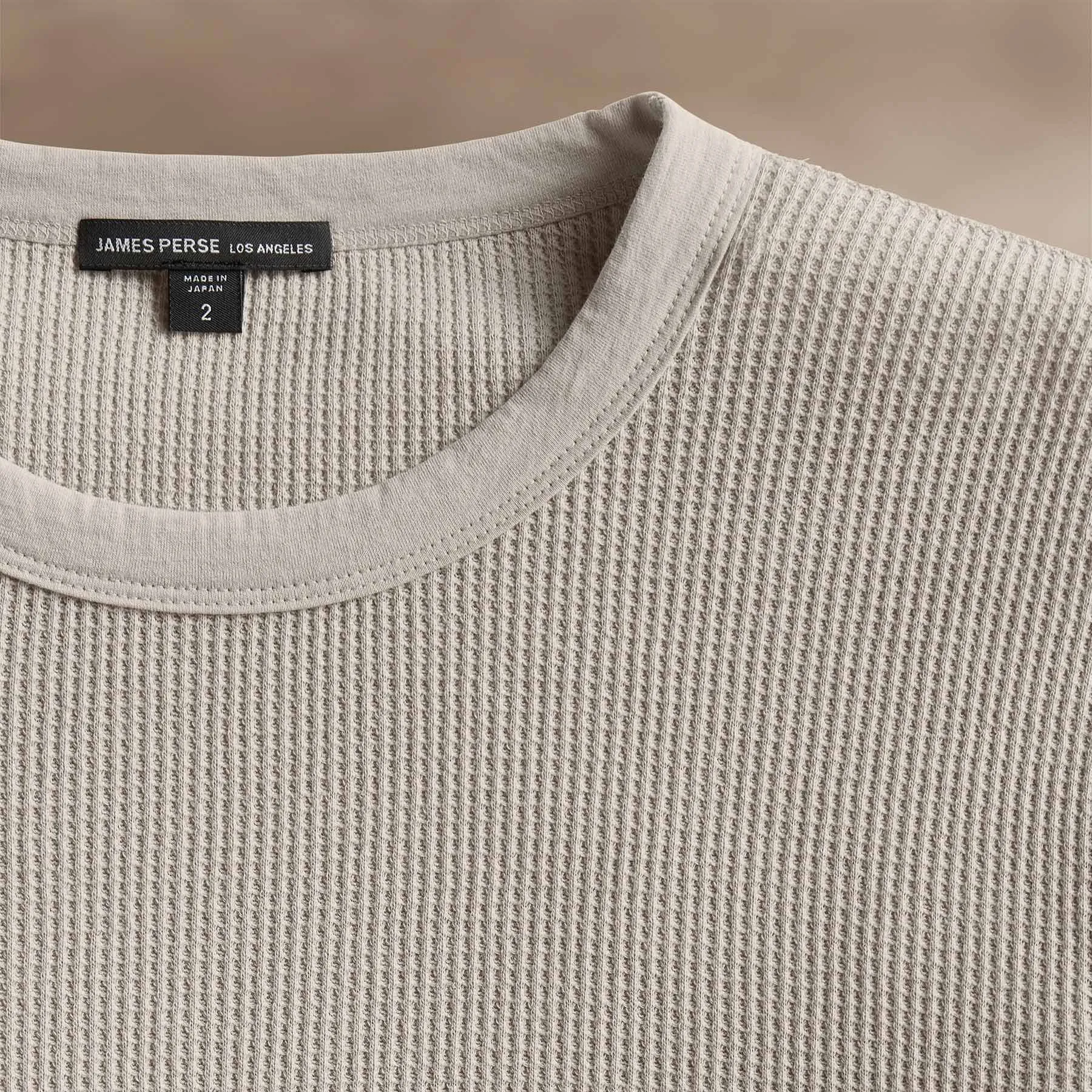 Cotton Linen Waffle Crew - Salt sold by James Perse product image thumbnail 3