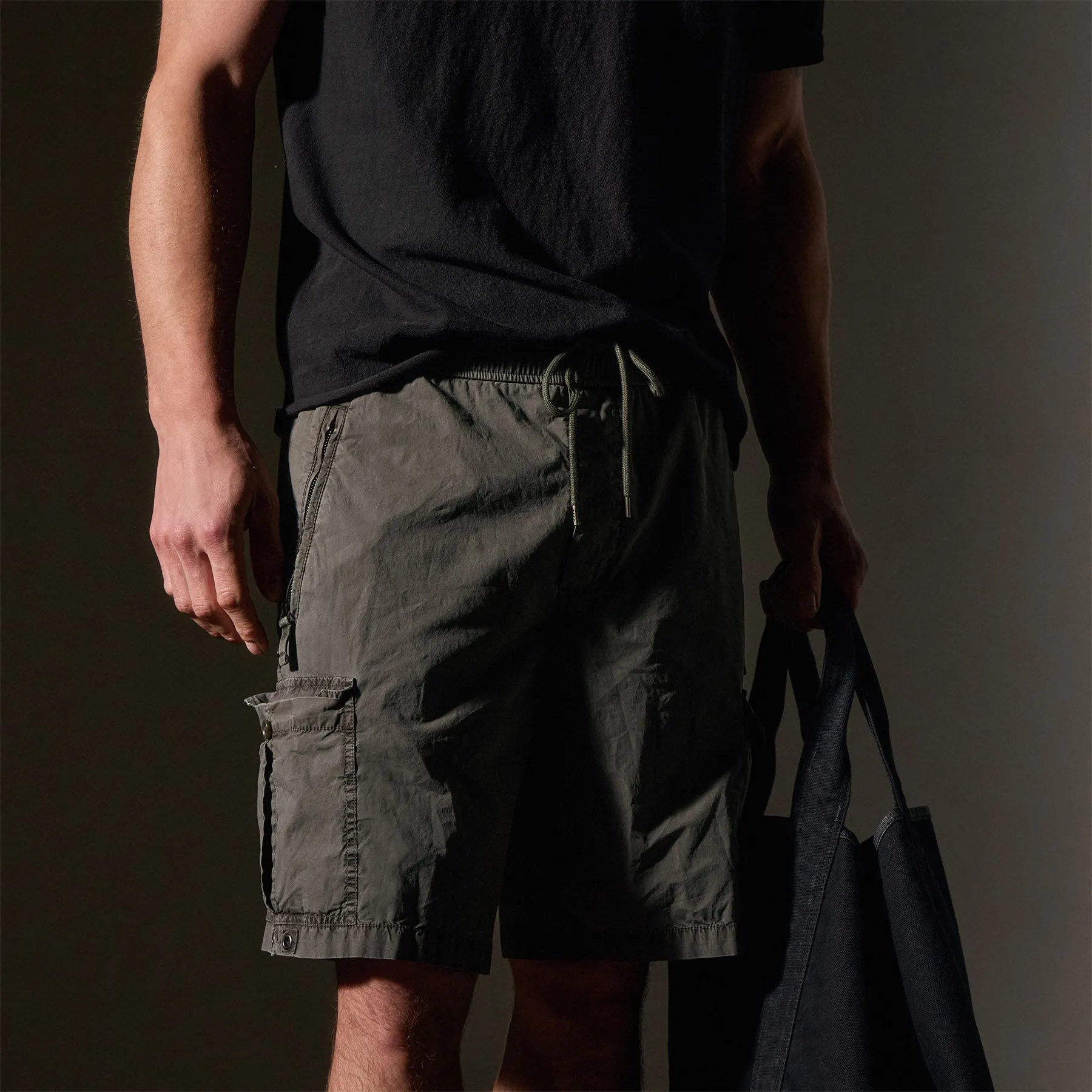 Parachute Poplin Cargo Short - Granite Pigment sold by James Perse product image thumbnail 2
