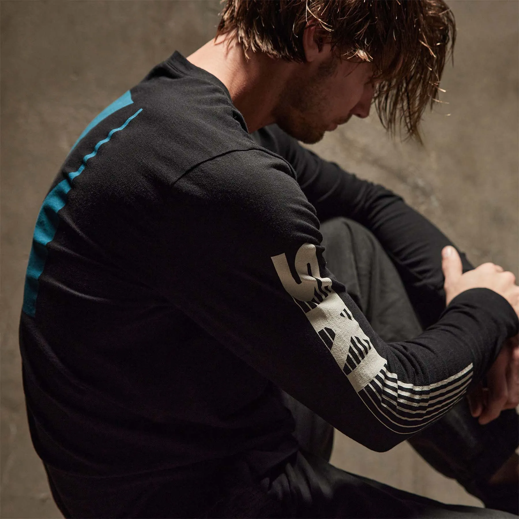 Long Sleeve Ski Patrol Graphic - Black sold by James Perse product image thumbnail 3