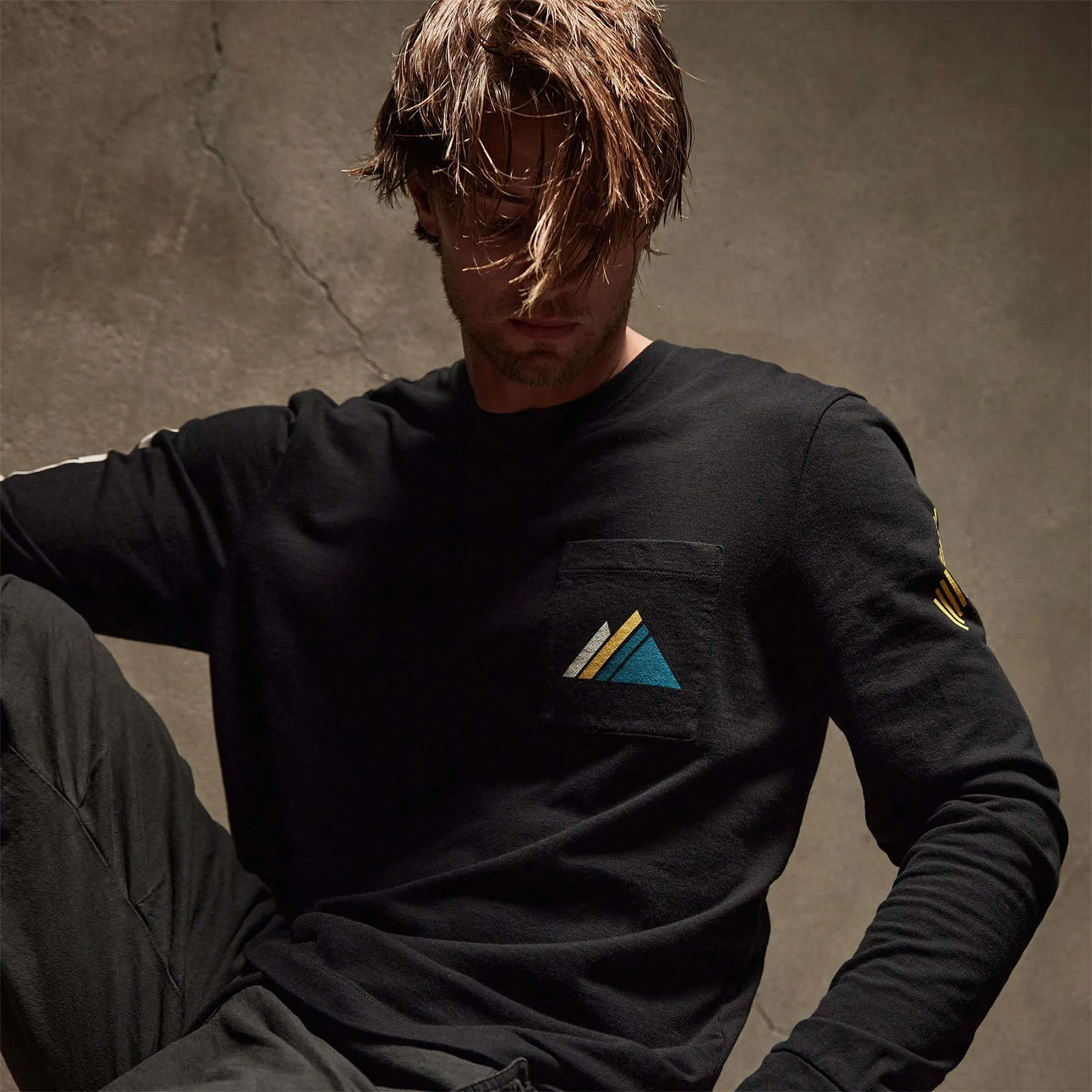 Long Sleeve Ski Patrol Graphic - Black sold by James Perse product image thumbnail 4