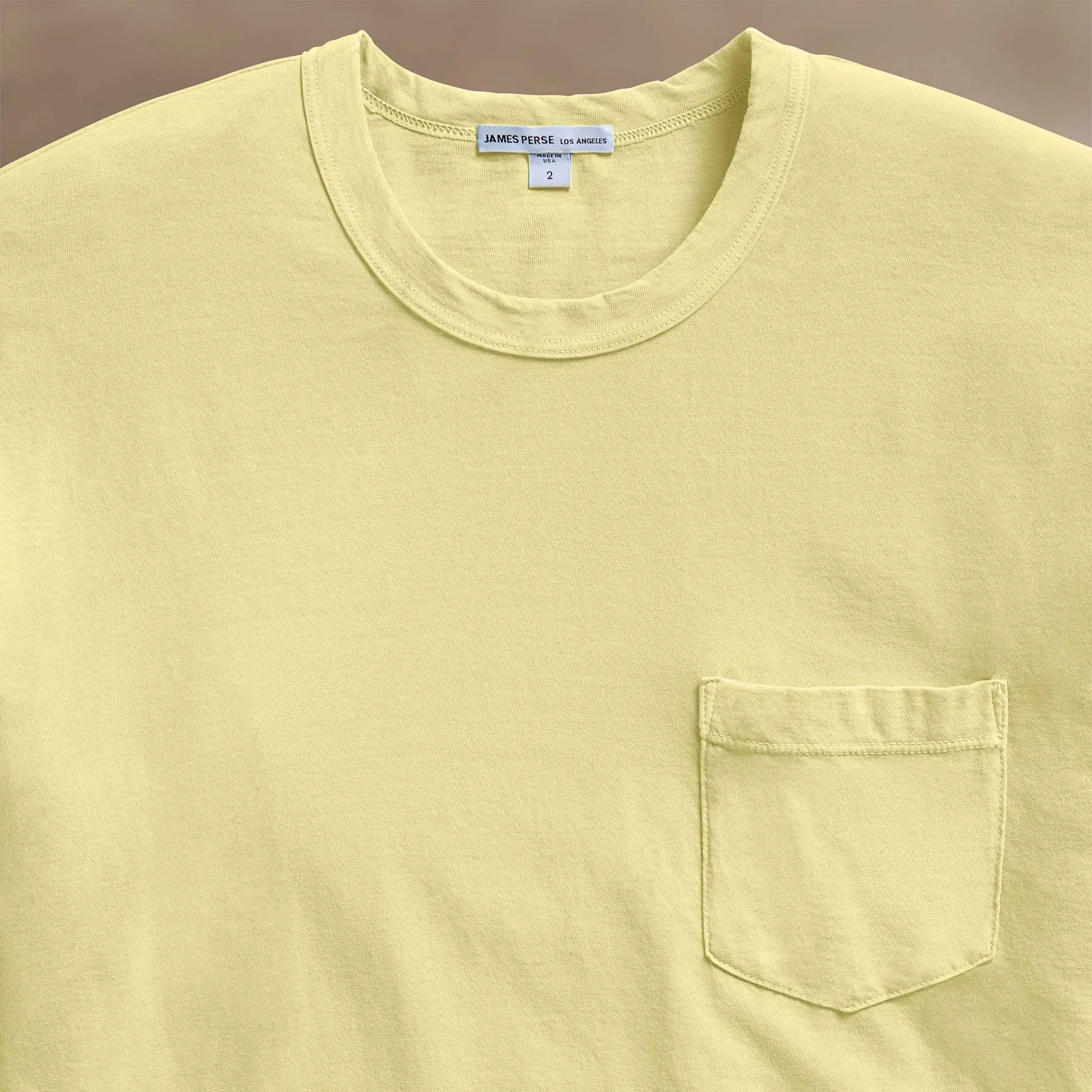 Lightweight Jersey Pocket Tee - Yellow Cake Pigment sold by James Perse product image thumbnail 2
