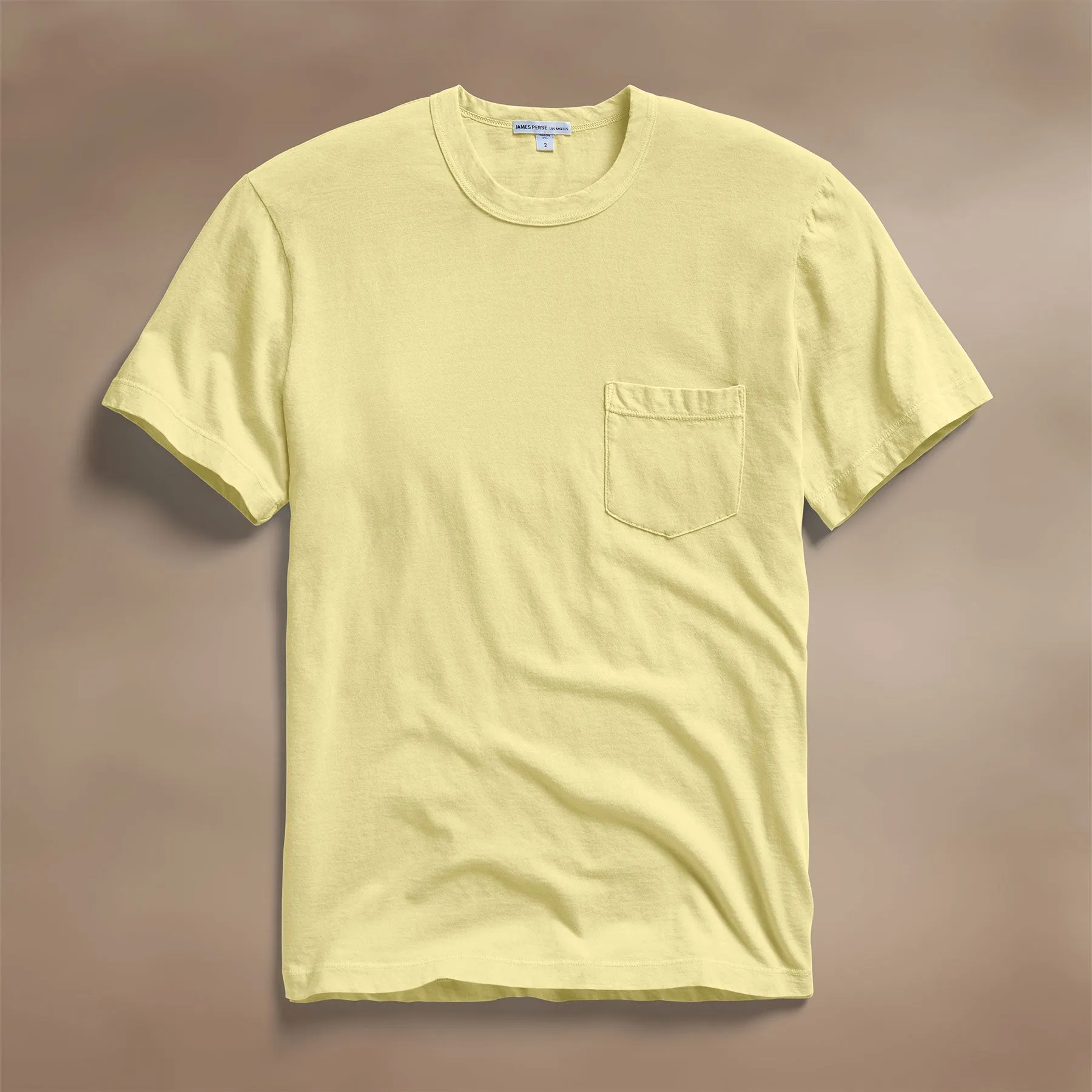 Lightweight Jersey Pocket Tee - Yellow Cake Pigment sold by James Perse
