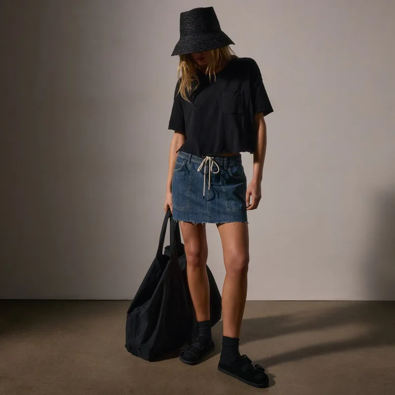 Denim Mini Skirt - Medium Wash sold by James Perse
