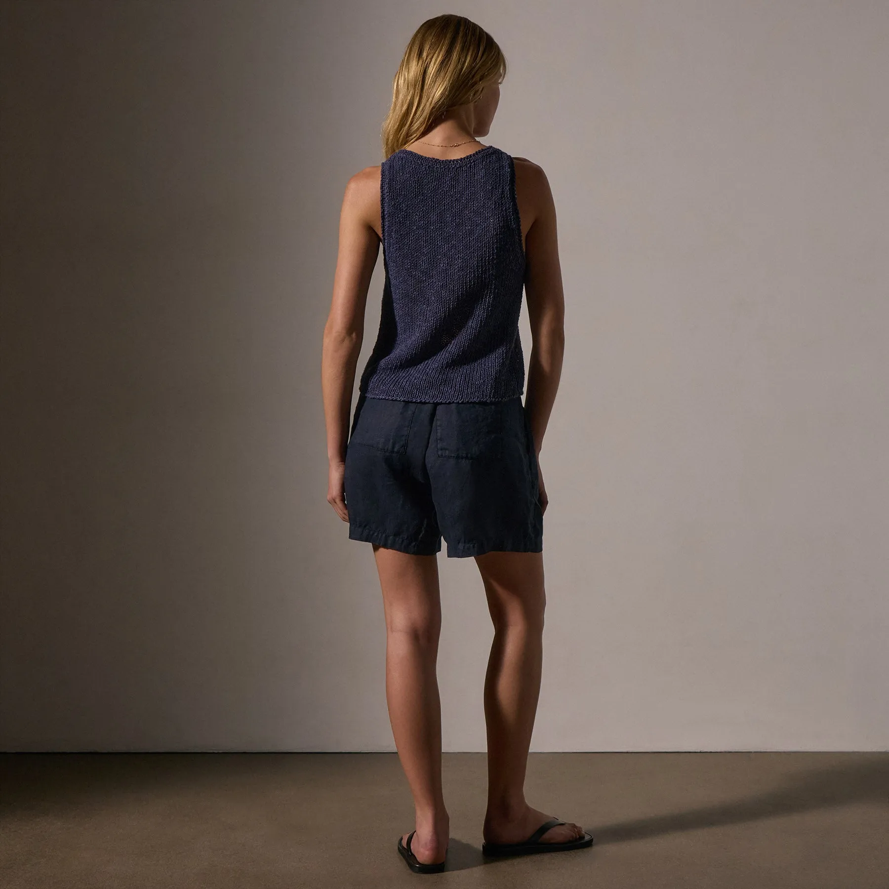 Cotton Linen Knit Tank - Faded Navy sold by James Perse product image thumbnail 3