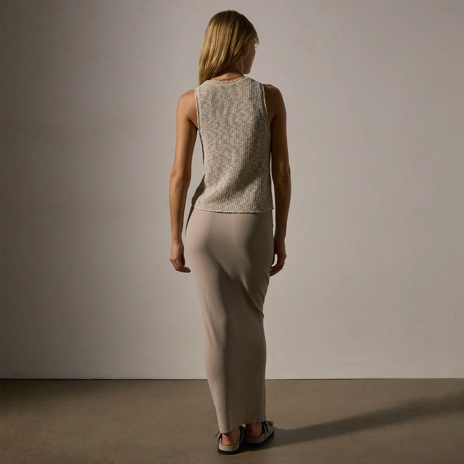 Cotton Linen Knit Tank - Natural sold by James Perse product image thumbnail 4