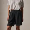 Lightweight Linen Bermuda Short - Black sold by James Perse