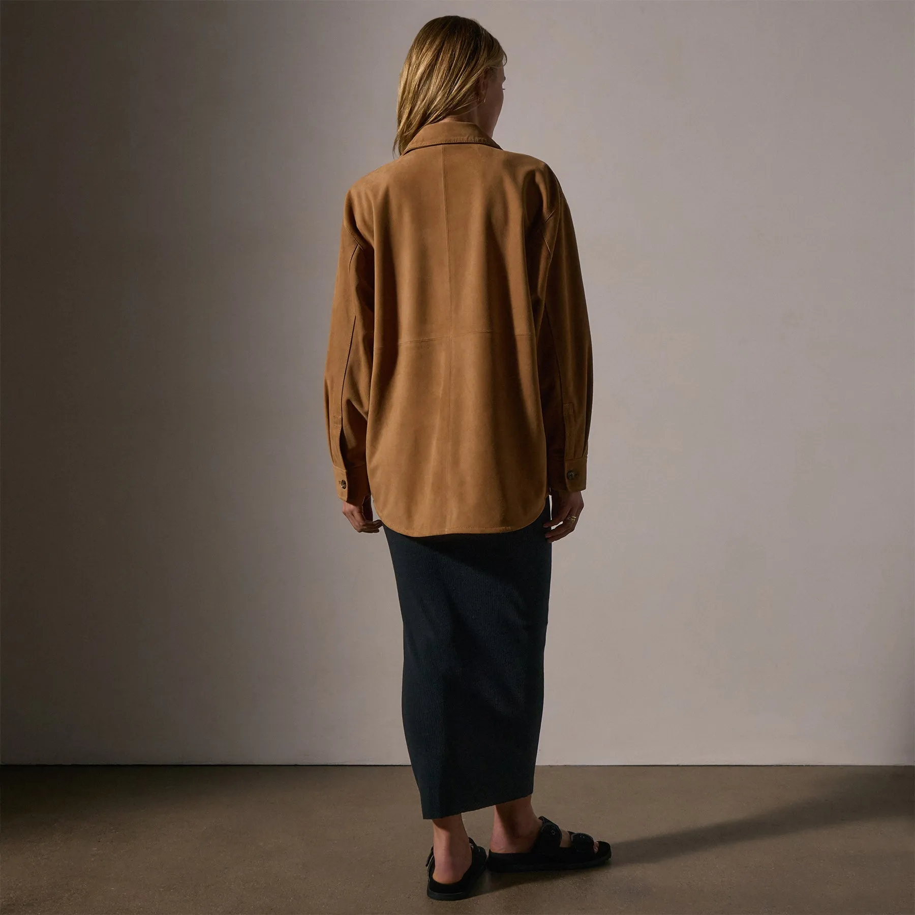 Suede Shirt - Caramel sold by James Perse product image thumbnail 5