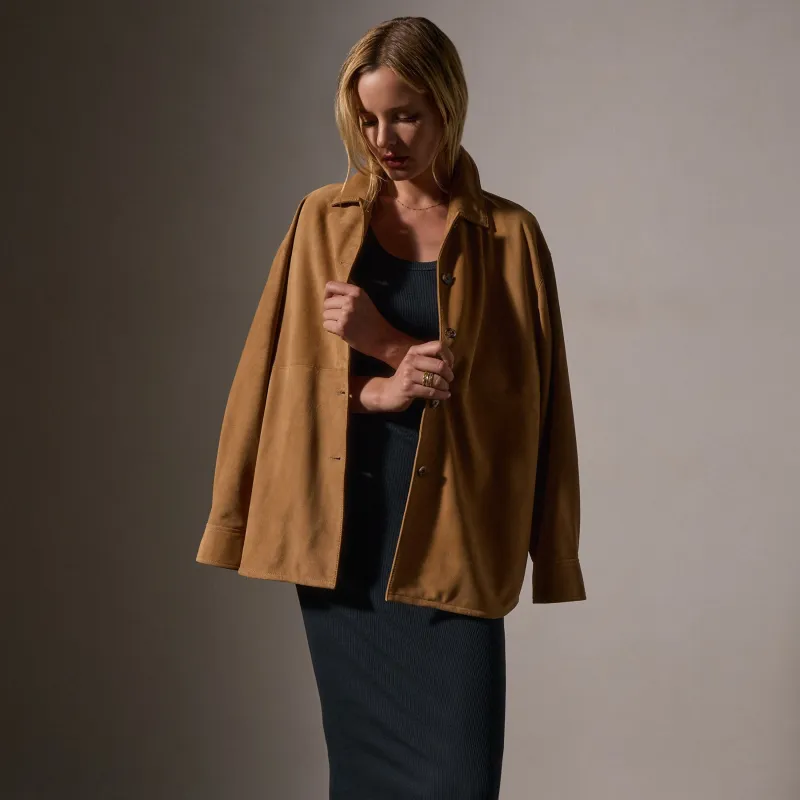 Suede Shirt - Caramel sold by James Perse