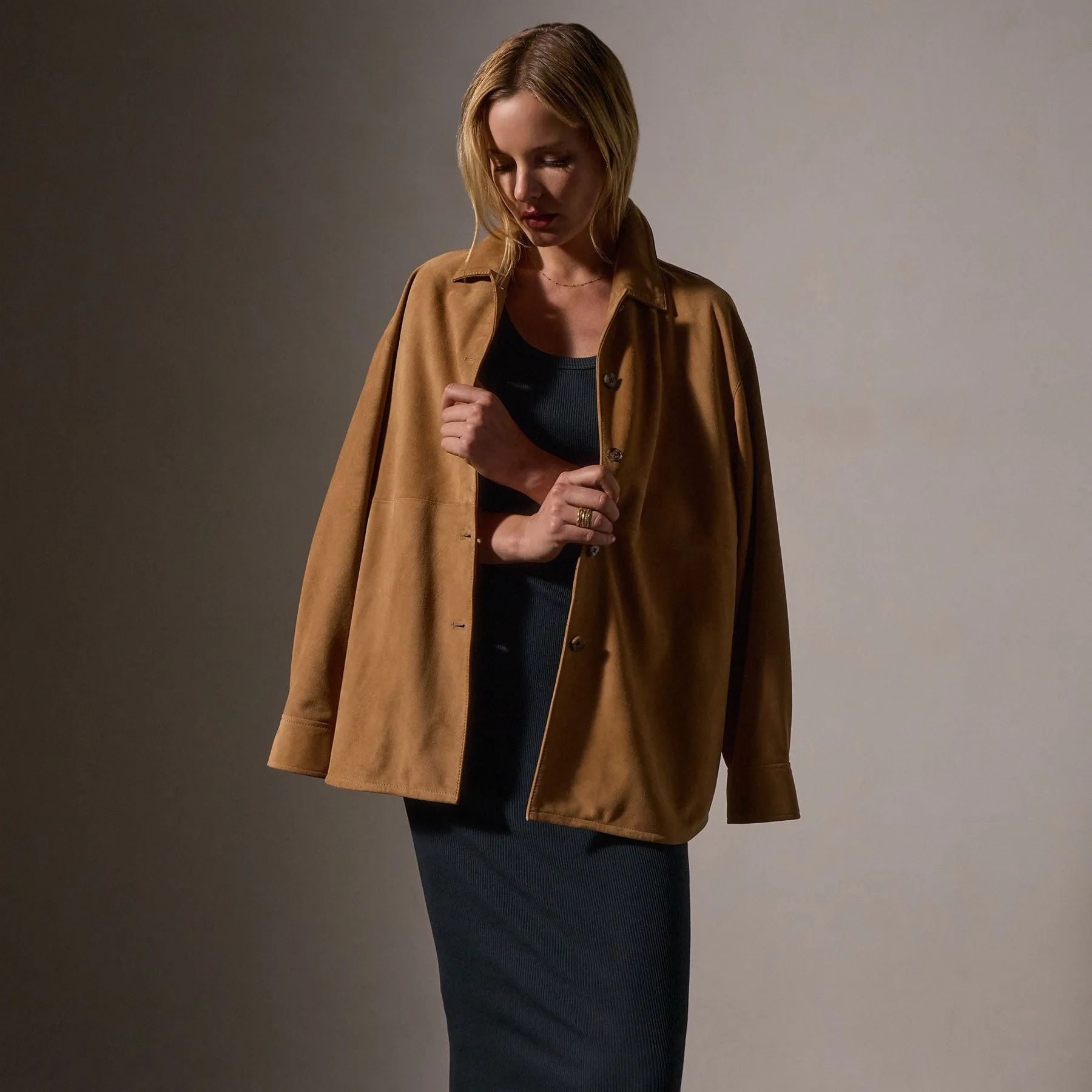 Suede Shirt - Caramel sold by James Perse