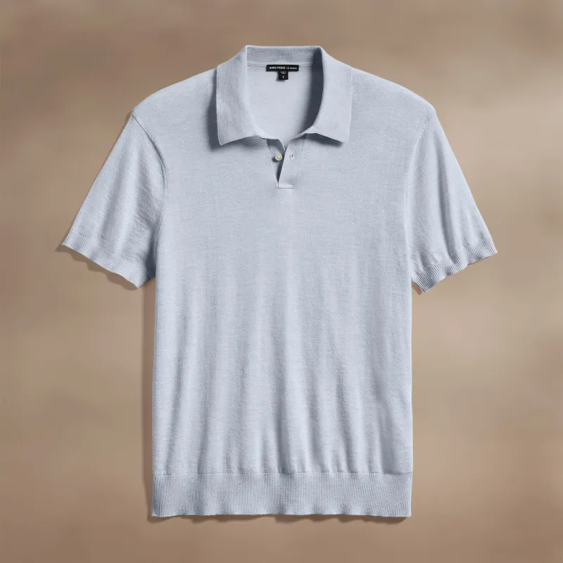 Ultrafine Cashmere Polo - Grey Sky sold by James Perse
