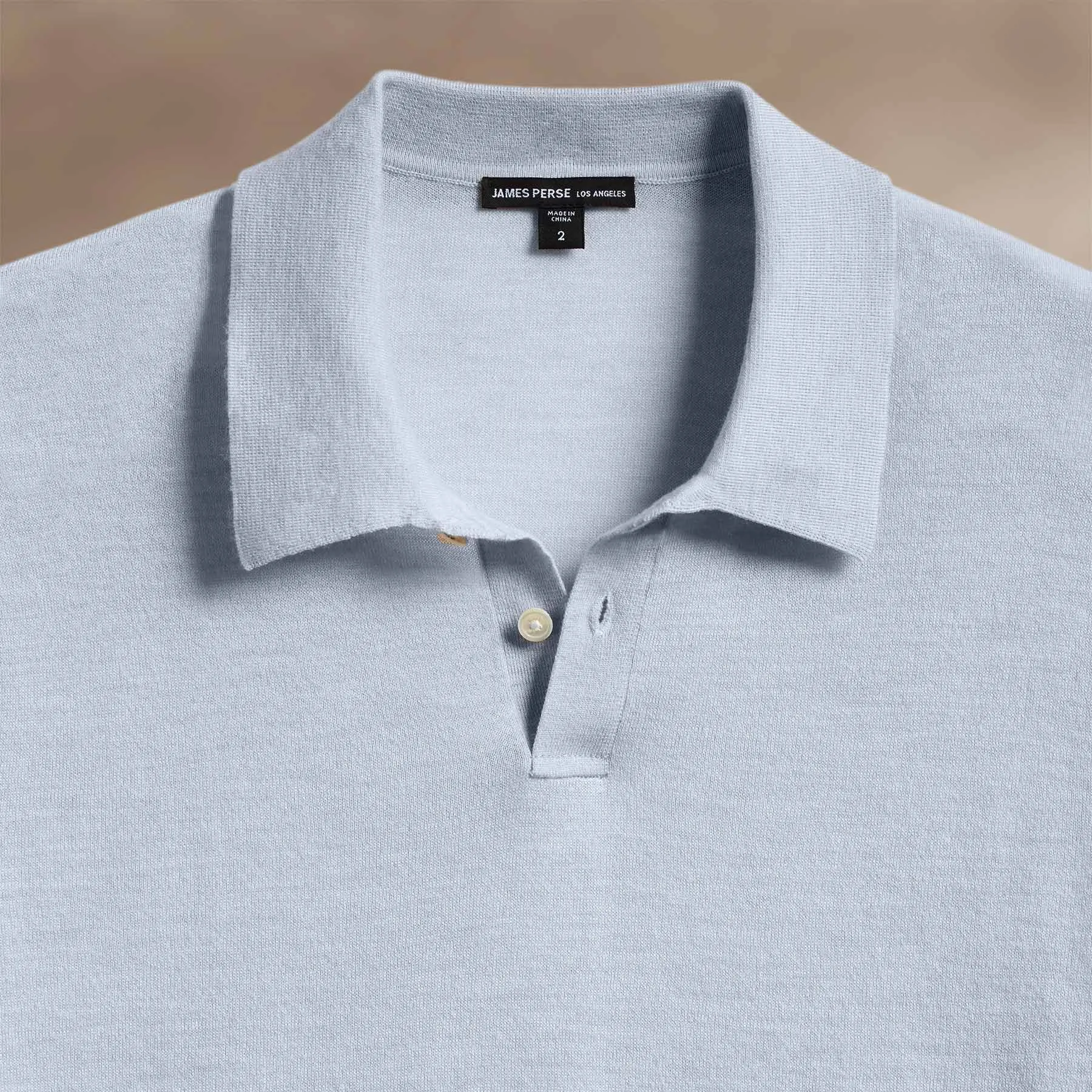 Ultrafine Cashmere Polo - Grey Sky sold by James Perse product image thumbnail 2