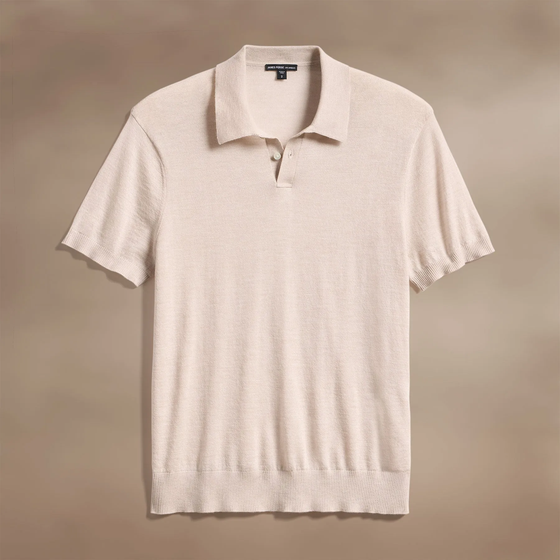 Ultrafine Cashmere Polo - Balsa sold by James Perse