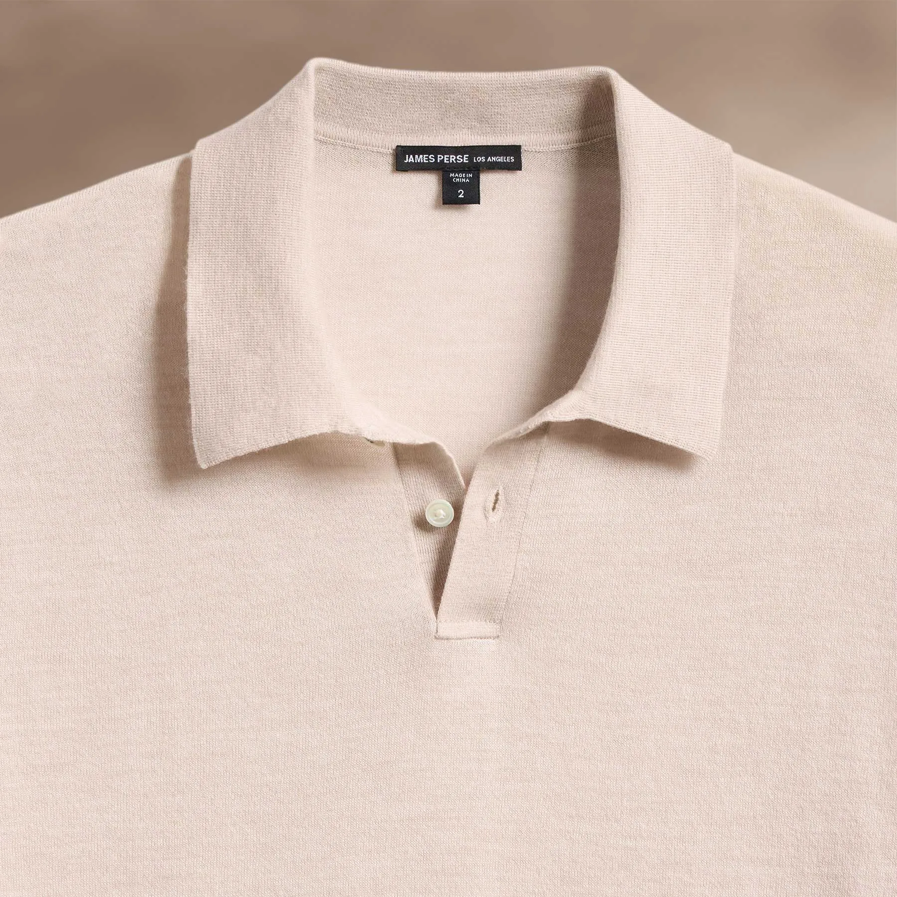 Ultrafine Cashmere Polo - Balsa sold by James Perse product image thumbnail 2