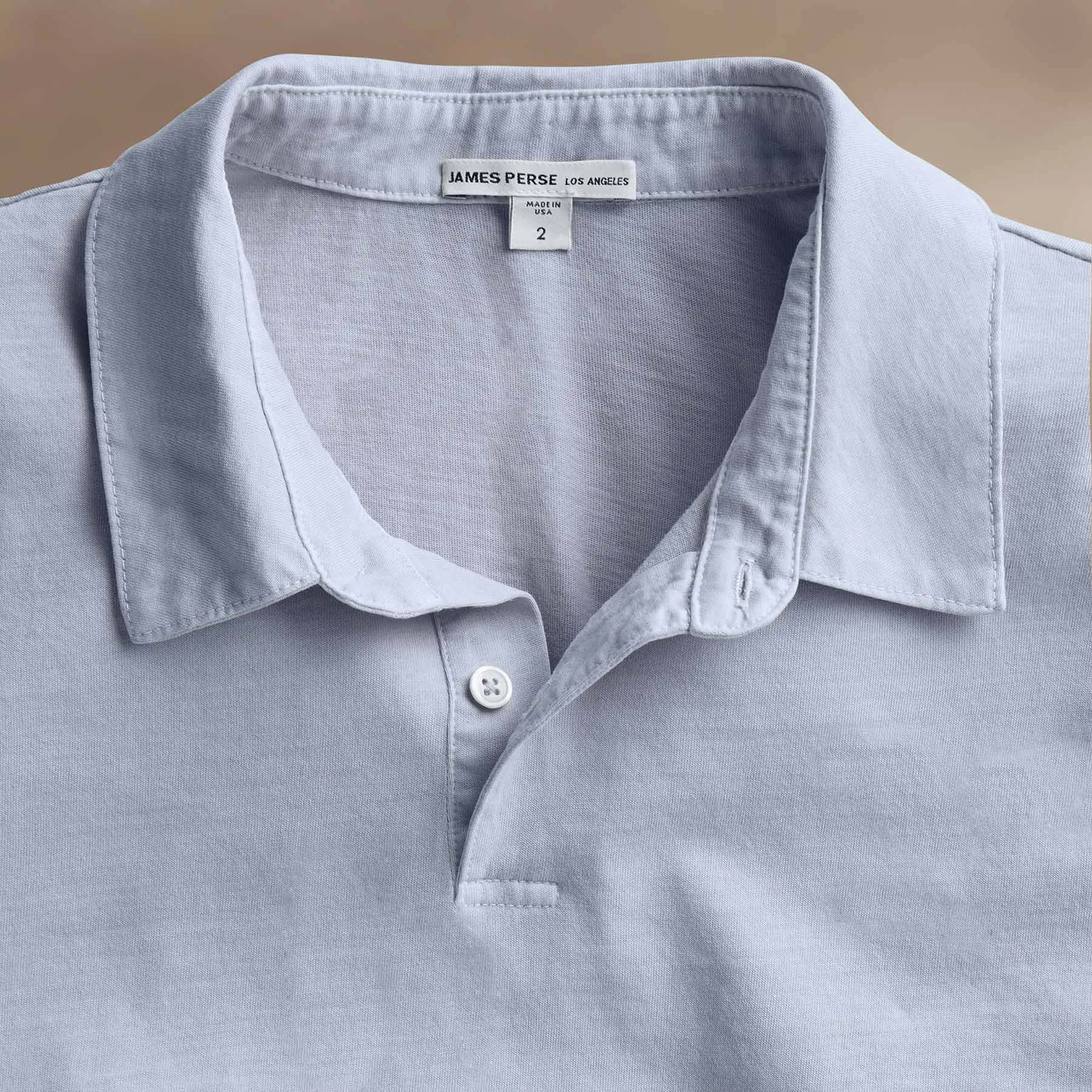 Sueded Jersey Polo - Grey Sky Pigment sold by James Perse product image thumbnail 2