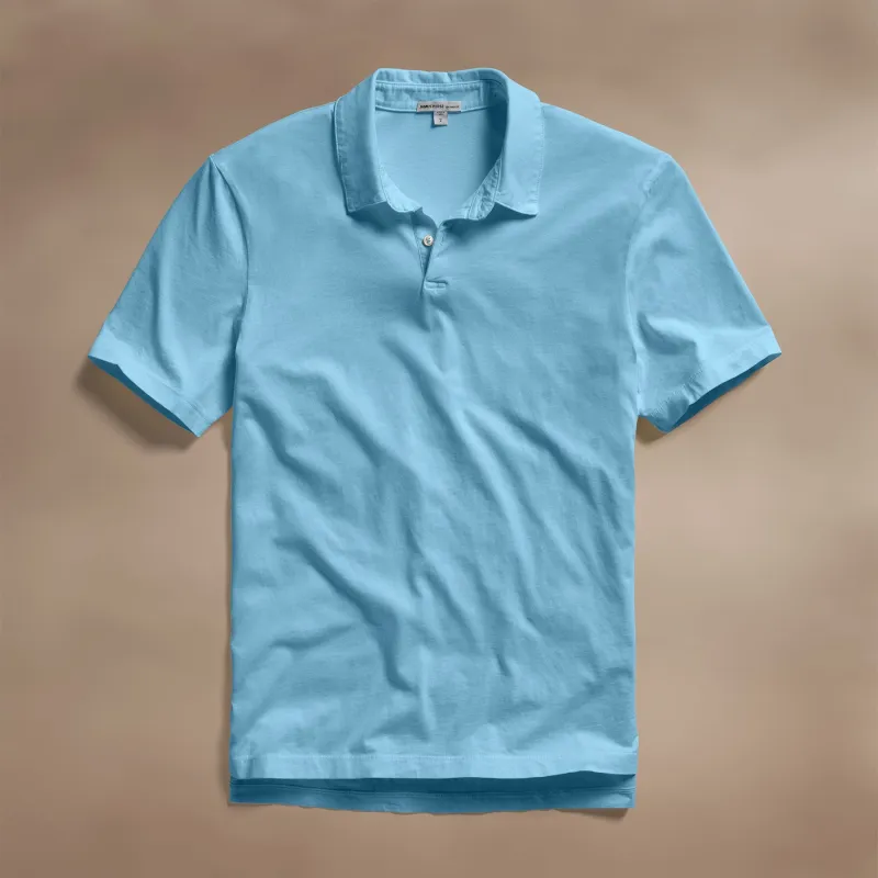 Sueded Jersey Polo - Skipper Pigment sold by James Perse