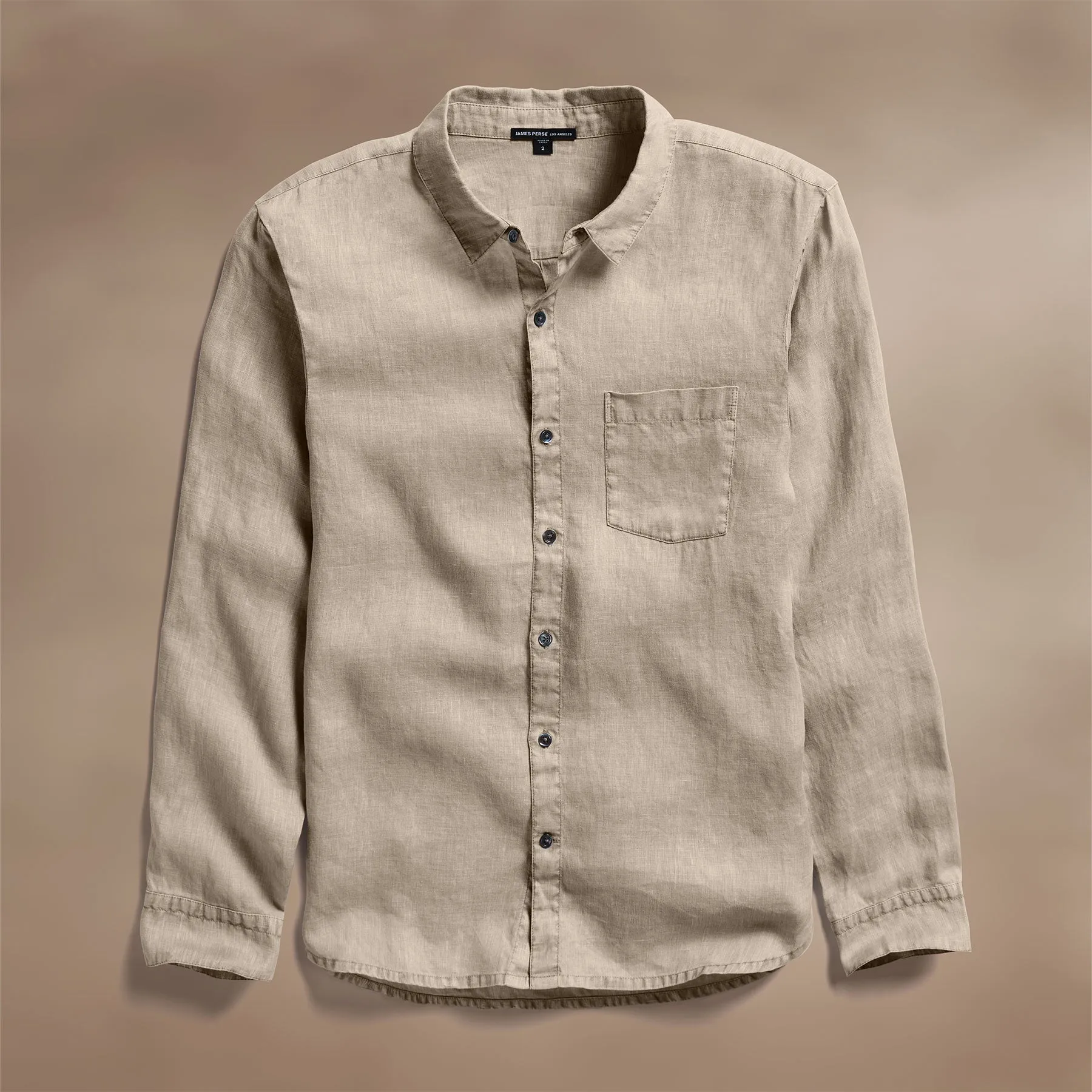 Lightweight Linen Shirt - Overcast Pigment sold by James Perse