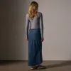 High Low Denim Skirt - Medium Wash sold by James Perse