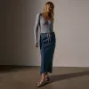 High Low Denim Skirt - Medium Wash sold by James Perse